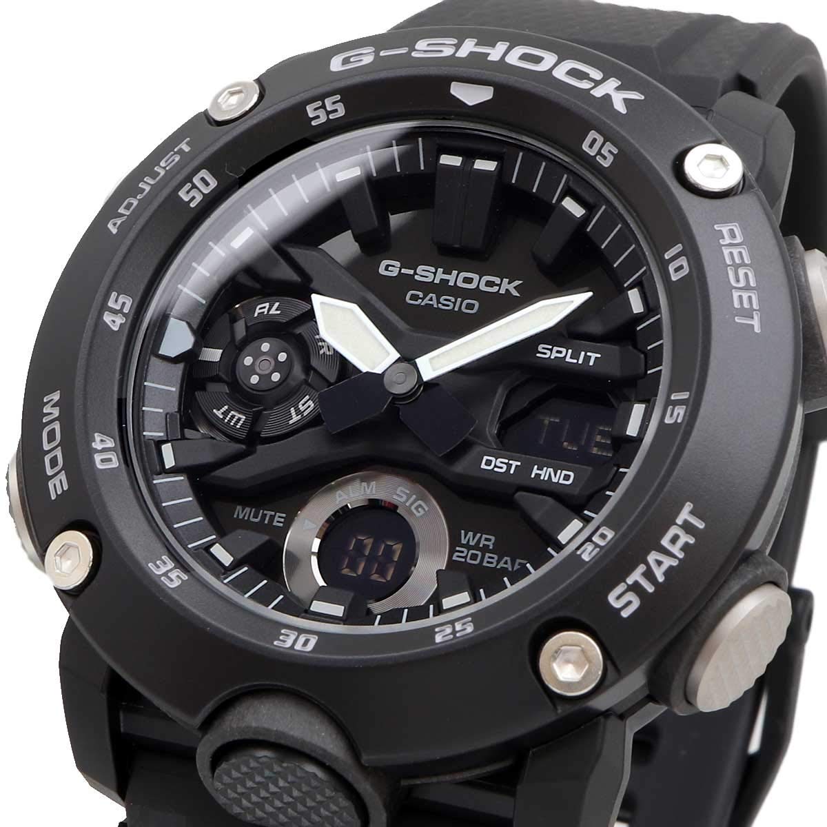 [カシオ]CASIO G-SHOCK Gショック ジーショック アナデジ ブラック カーボン／樹脂 20気圧防水 海外モデル GA-2000S-1A 腕時計 [並行輸入品]