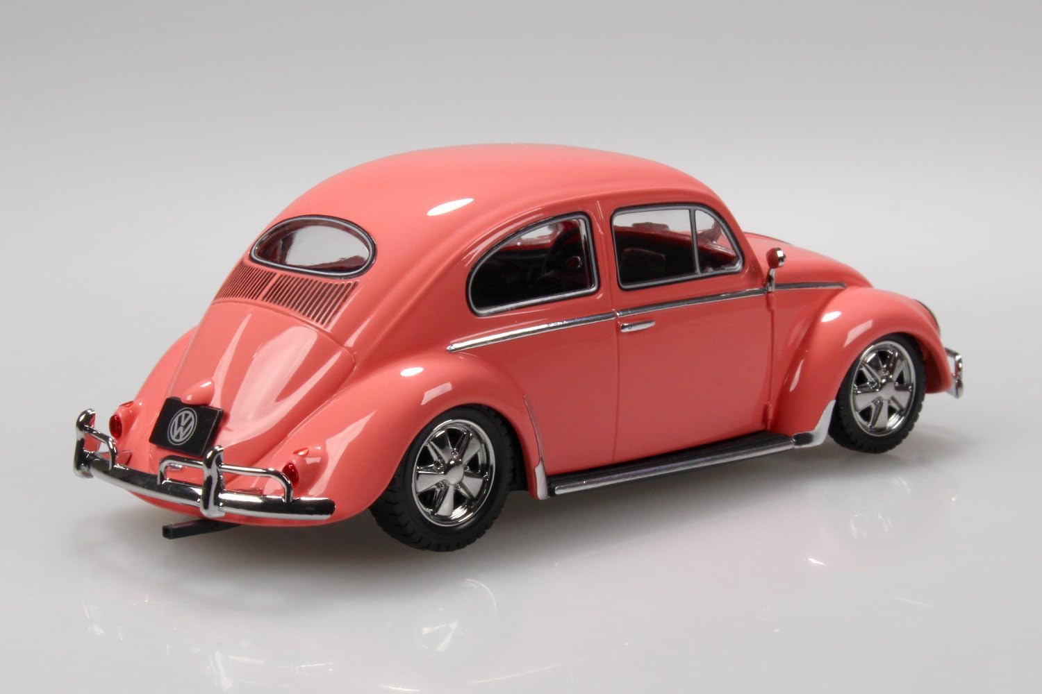 Aoshima 1/32 Rakupla Snap Kit No. 20CU-CP Volkswagen Beetle Custom (Coral Pink)