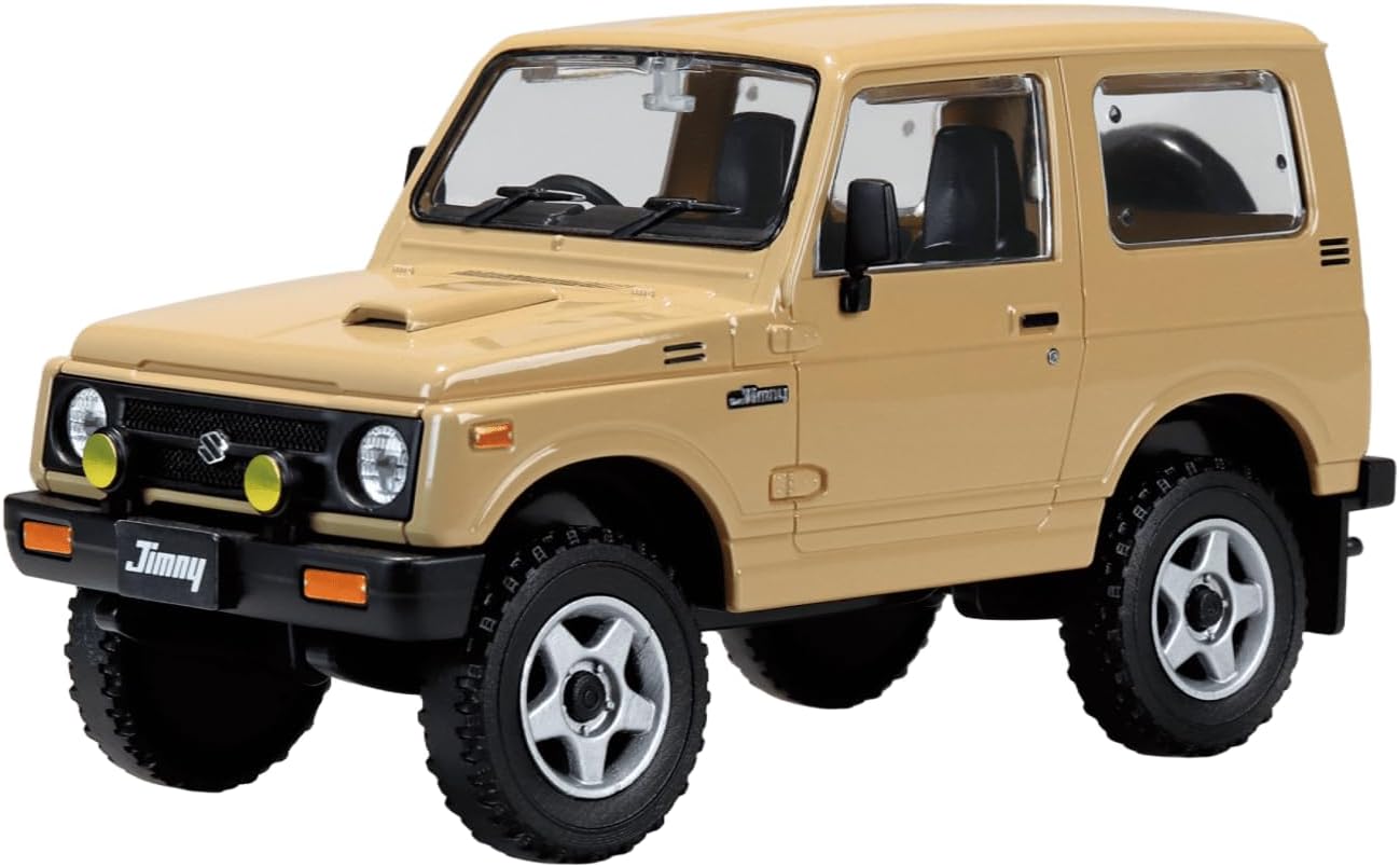 Aoshima 1/32 RakuPla Snap Kit No.18CU-KI Suzuki JA11 Jimny Custom Wheel (Khaki) - BanzaiHobby