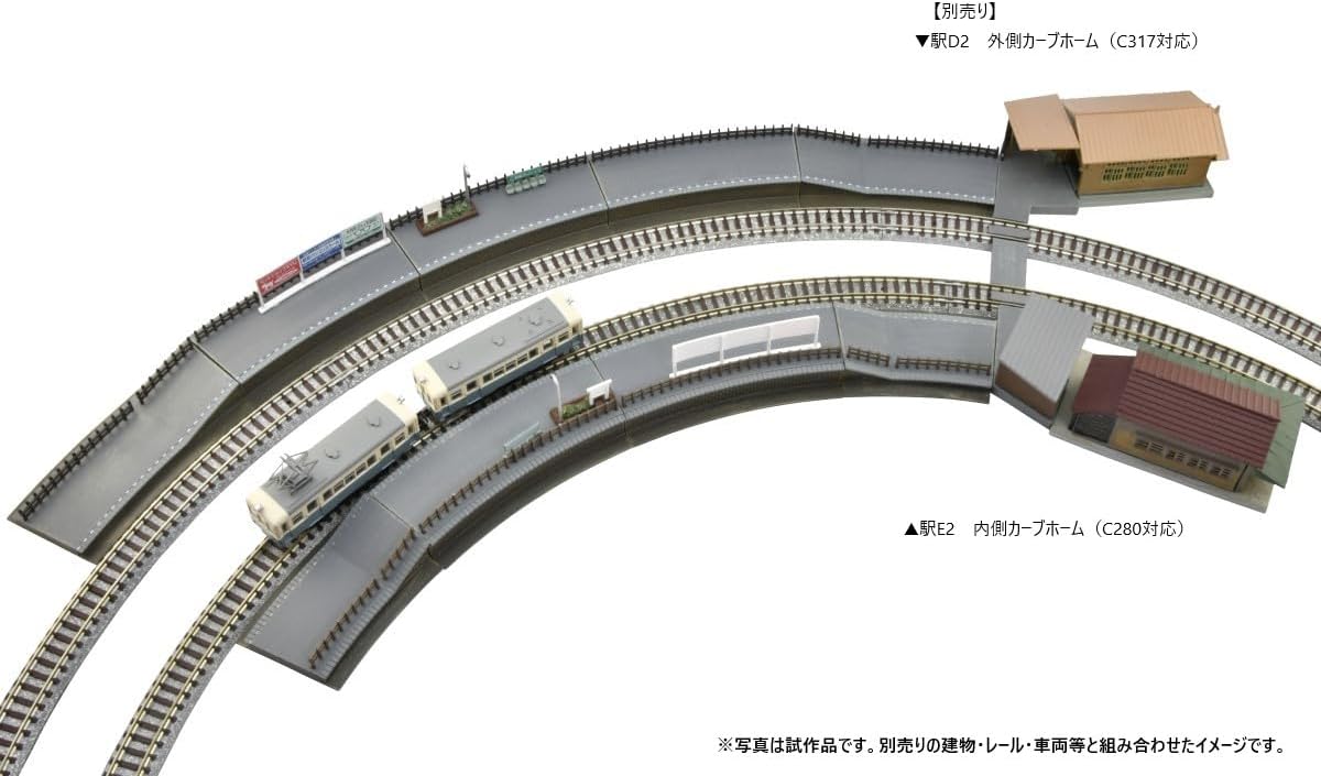 TOMYTEC Building Collection 060-2 Station E2 Curve Platform Inside (Compatible with C280)