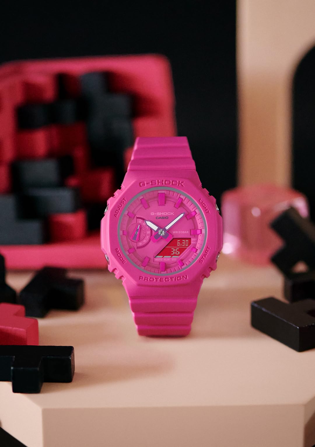 [カシオ] 腕時計 ジーショック 【国内正規品】 ミッドサイズモデル GMA-S2100P-4AJR レディース ピンク - BanzaiHobby