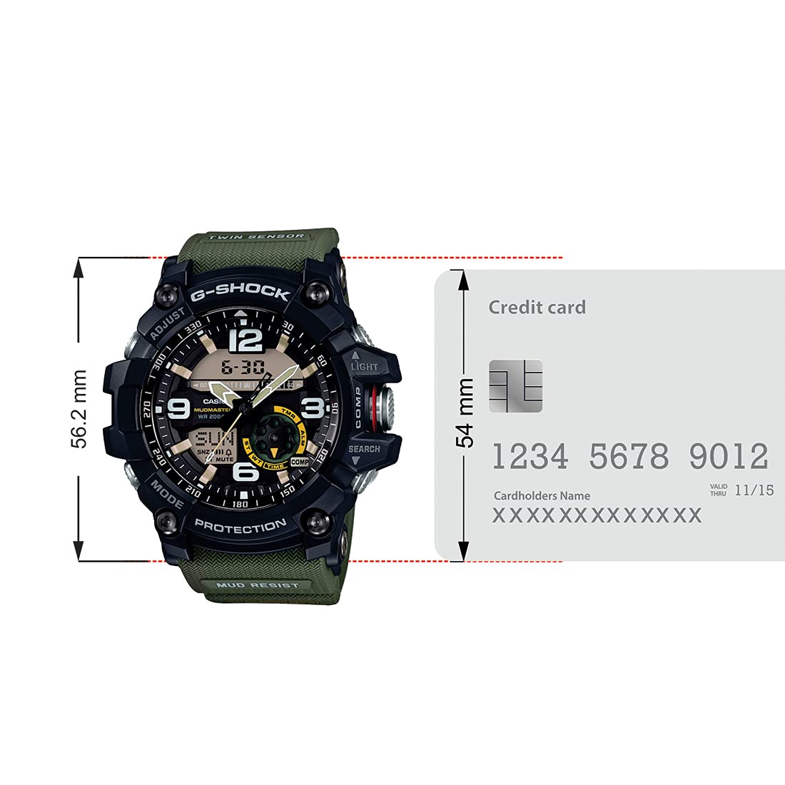 CASIO(カシオ) G-SHOCK マッドマスター MUDMASTER アナデジ　GG-1000-1A3　/　GG-1000-1A3DR　海外モデル (国内品番　GG-1000-1A3JF　と同型) 男性用 メンズ [並行輸入品]