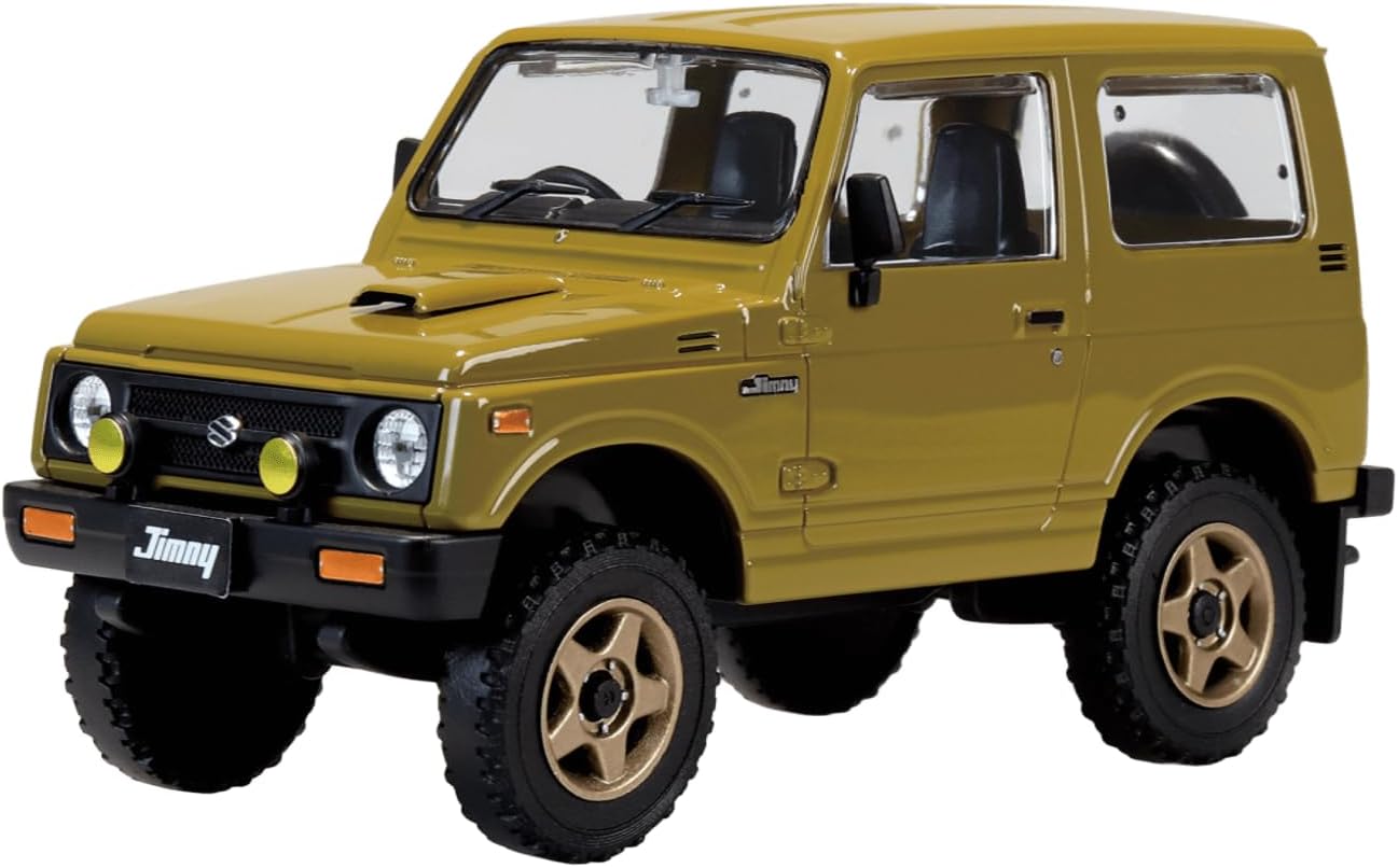Aoshima 1/32 RakuPla Snap Kit No.18CU-OE Suzuki JA11 Jimny Custom Wheel (Olive) - BanzaiHobby
