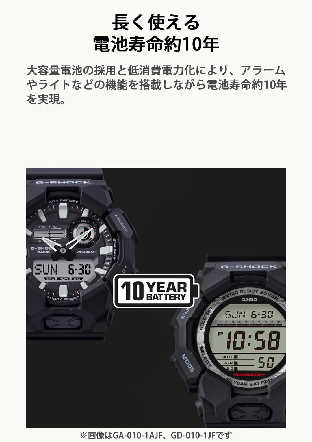 [カシオ] 腕時計 ジーショック 【国内正規品】バイオマスプラスチック採用 GA-010-1A1JF メンズ ブラック