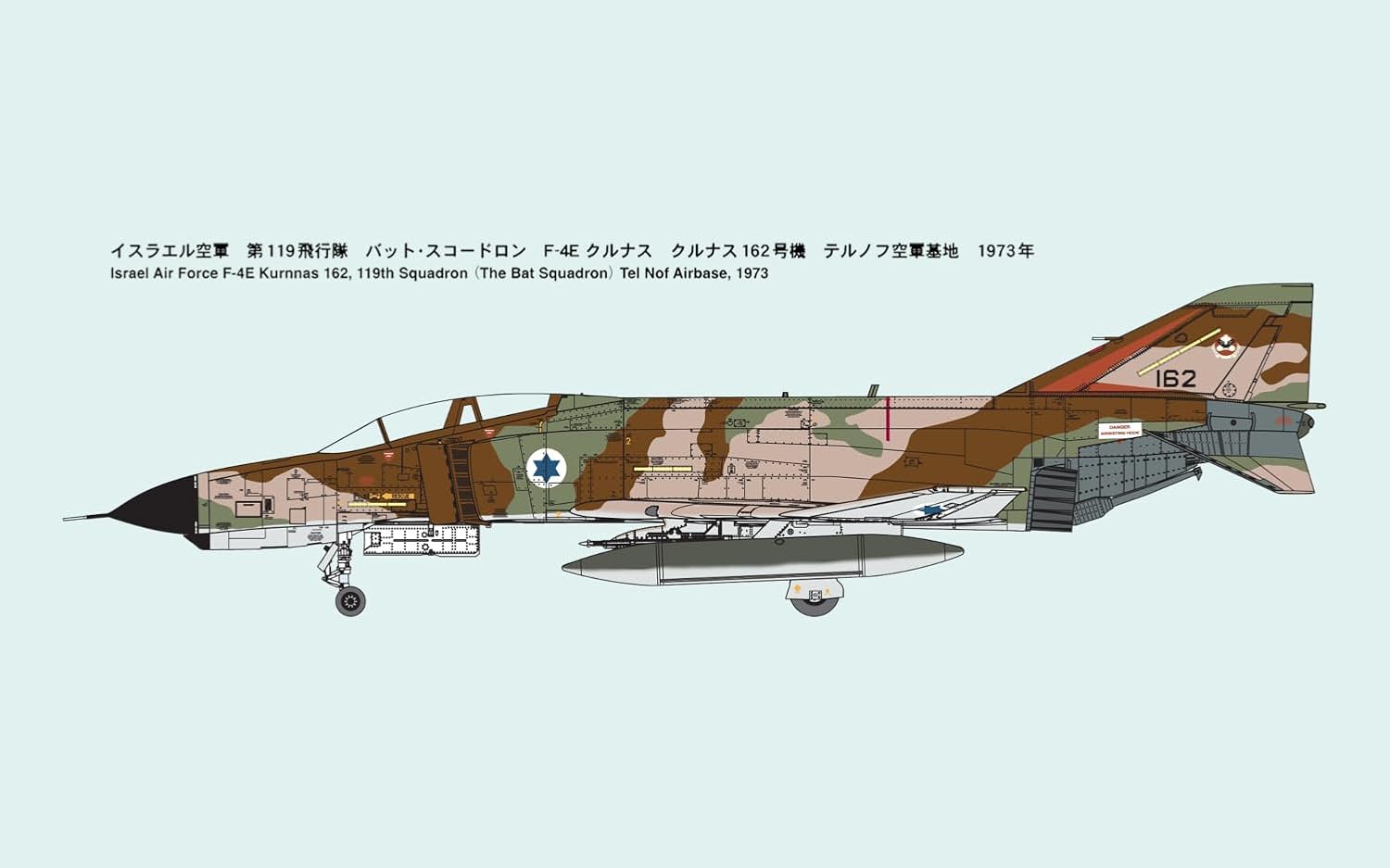 Fine Molds FX02 1/72 Jet Series Israel F-4E Fighter Jets Kunas