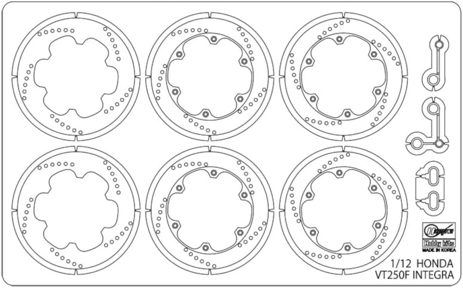 Hasegawa 21766 1/12 Etched Part for Honda VT250F Integra - BanzaiHobby