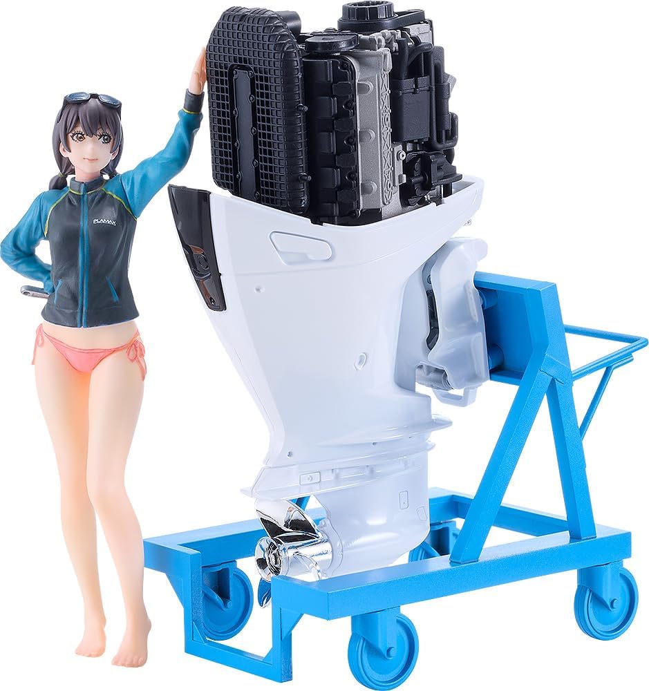 Max Factory 1/20 PLAMAX MF-97 minimum factory Minori with Honda BF350 Grand Prix White outboard motor - BanzaiHobby