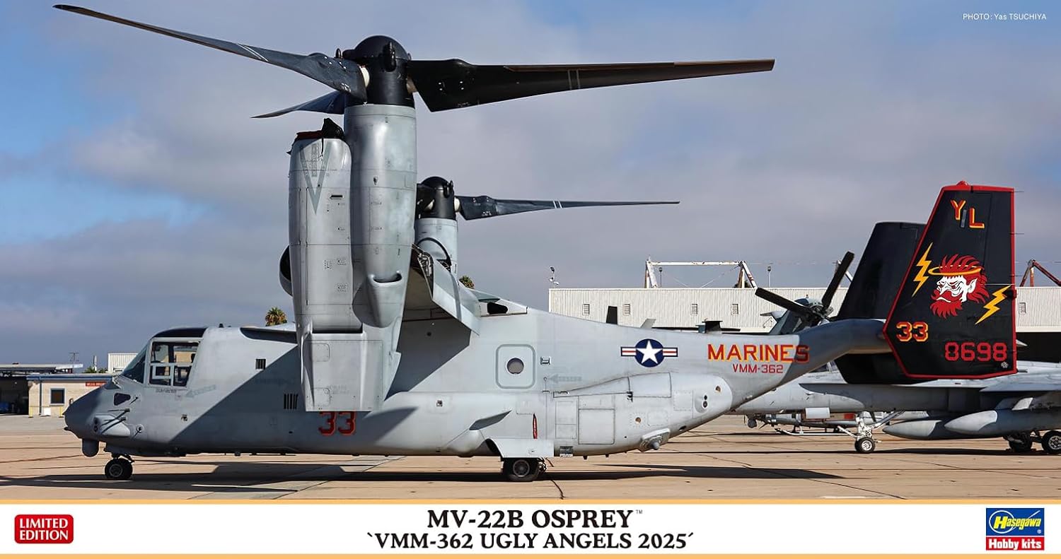 Hasegawa 02530 1/72 MV-22B Osprey VMM-362 Ugly Angels 2025 - BanzaiHobby