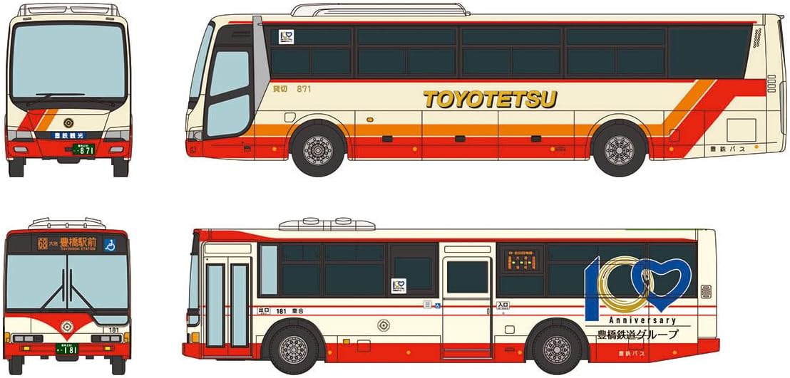 TOMYTEC The Bus Collection Bus Colle Toyotetsu Bus Toyohashi Railway Group 100th Anniversary 2-Car Set