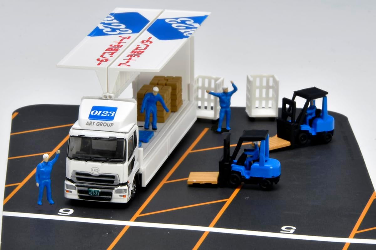 TOMYTEC The Truck Collection Torakore Logistics Site Wing Van Set C Art Moving Center Diorama Supplies