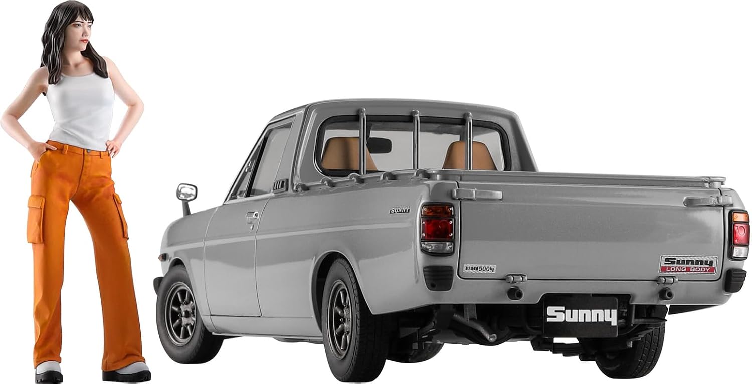 Hasegawa SP626 1/24 Datsun Sunny Truck Long Body Deluxe w/Girls Figure - BanzaiHobby