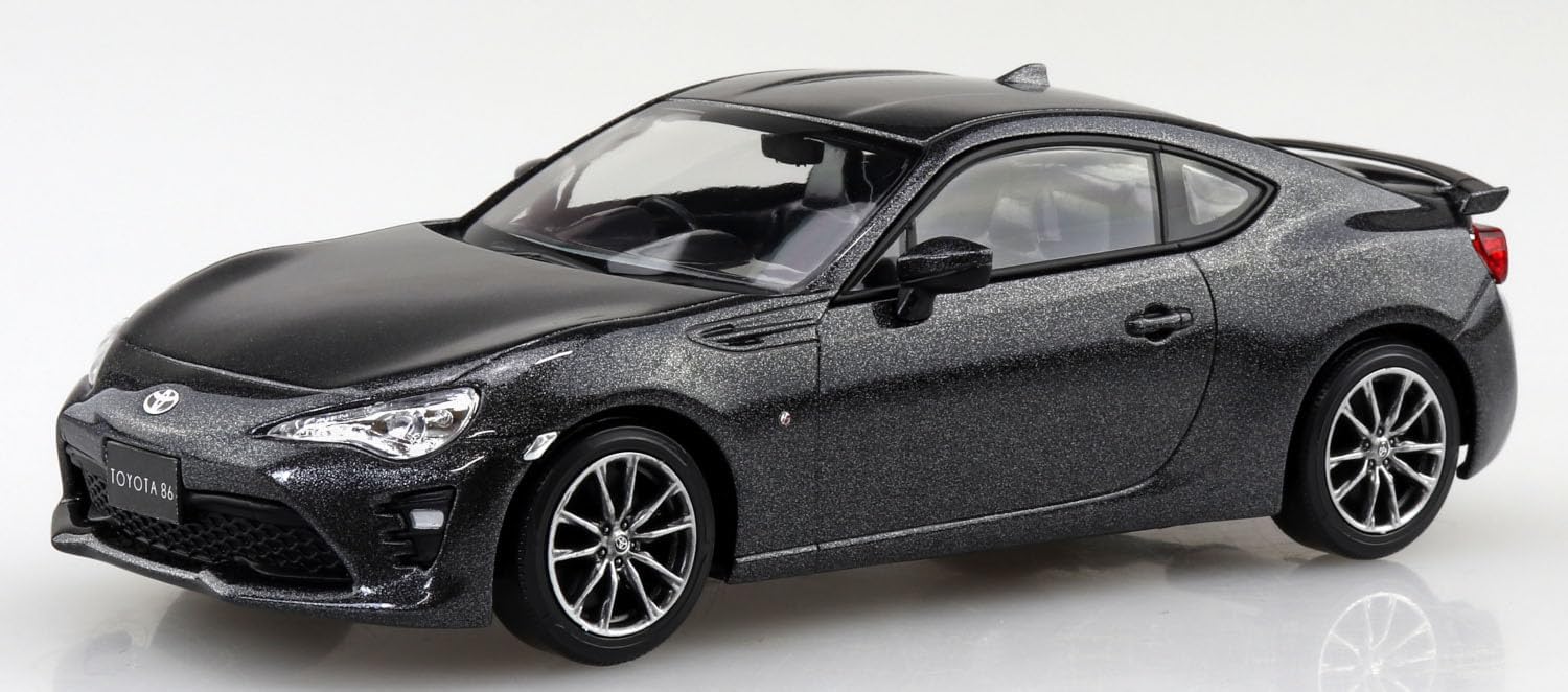 Aoshima 1/32 Raku Plastic Snap Kit No.08-DG Toyota 86 Dark Gray Metallic - BanzaiHobby