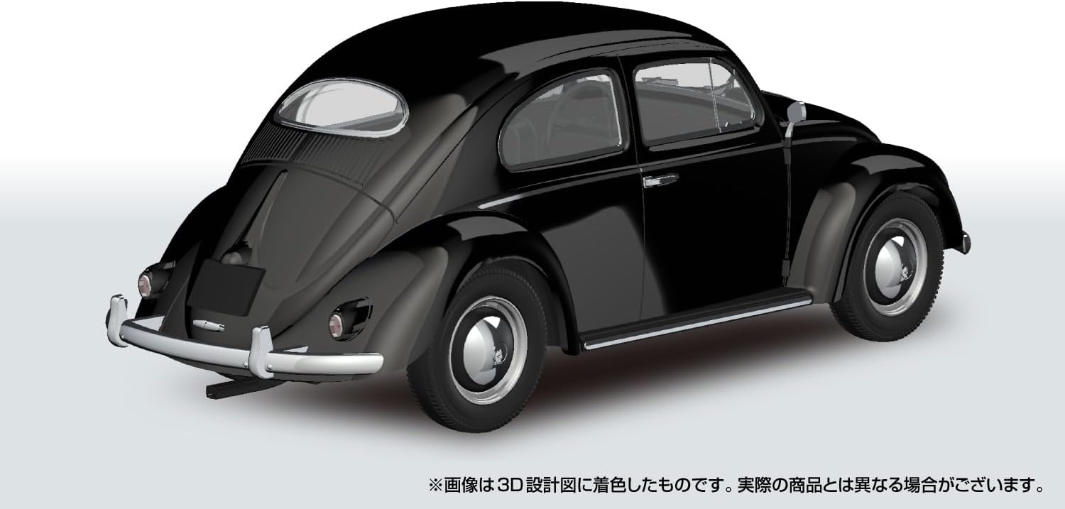 Aoshima 1/32 RakuPla Snap Kit No.20-BK Volkswagen Beetle (Black)