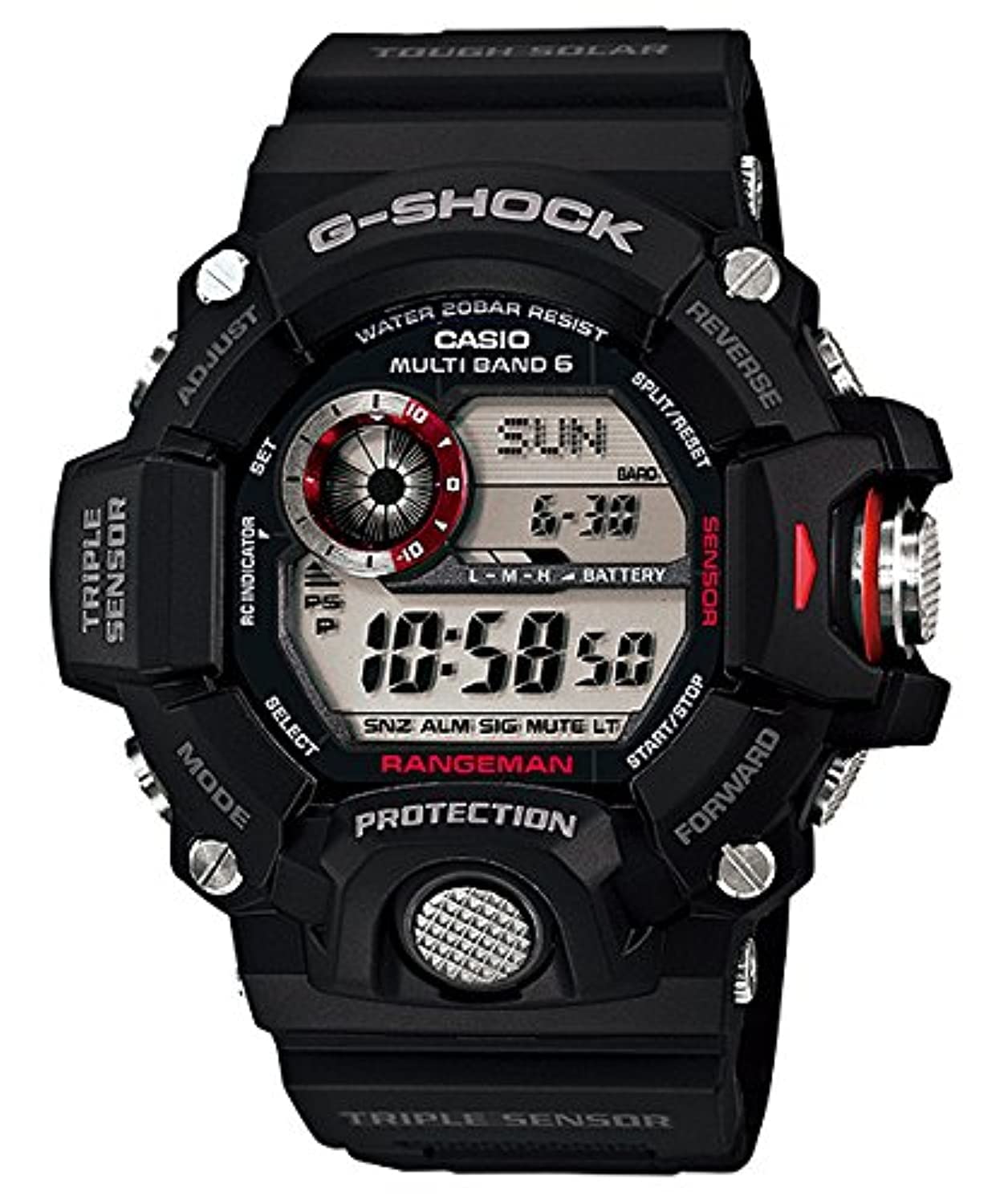 [カシオ] CASIO 腕時計【G-SHOCK】電波ソーラー レンジマン GW-9400-1DR（GW-9400J-1JF同型） [逆輸入品]