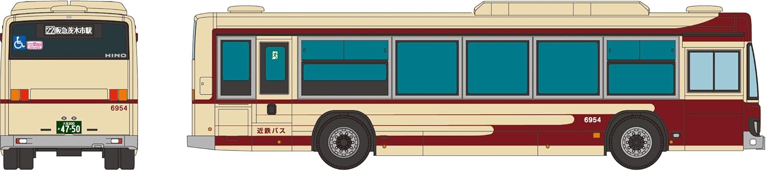 TOMYTEC The Bus Collection Kintetsu Bus Hino Blue Ribbon Reproduction Paint Design Bus