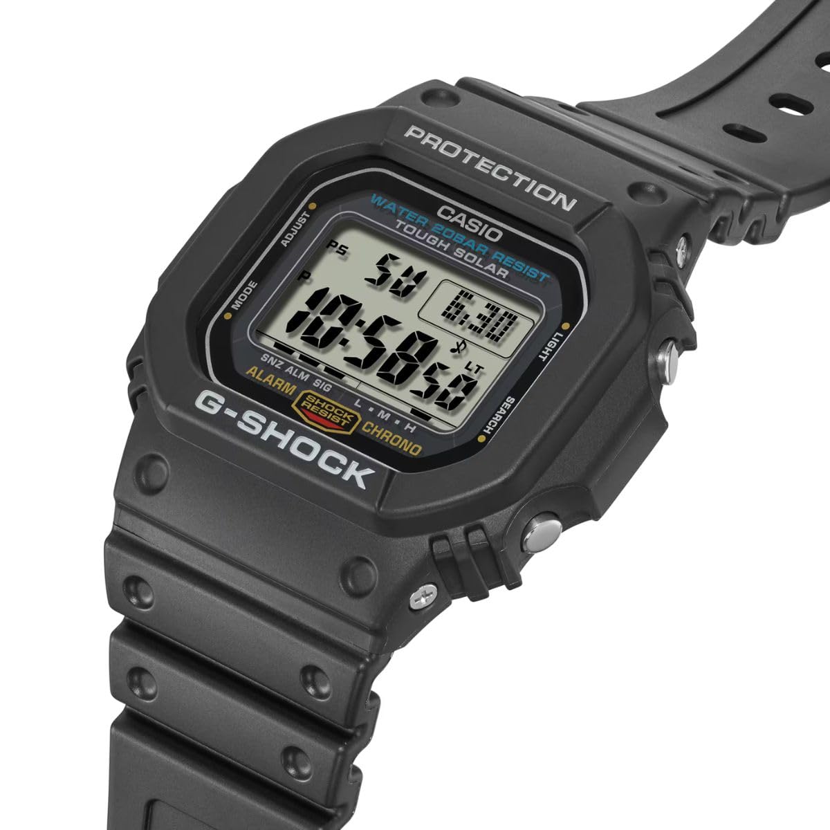 [カシオ] G-SHOCK オリジン 5600シリーズ ワールドタイム ソーラー メンズ 腕時計 G-5600UE-1DR [並行輸入品]