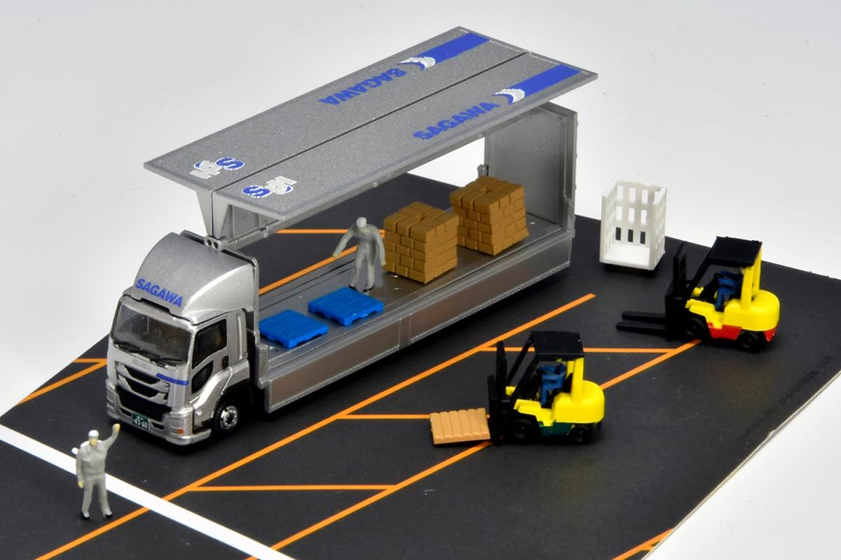 TOMYTEC The Truck Collection Torakore Logistics Site Wing Van Set B Sagawa Express Diorama Supplies