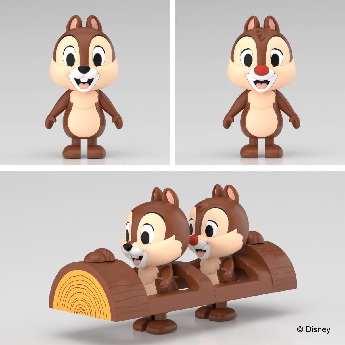 Aoshima Rakupla Tokotoko No. DP-12 Disney Character Chip & Dale - BanzaiHobby