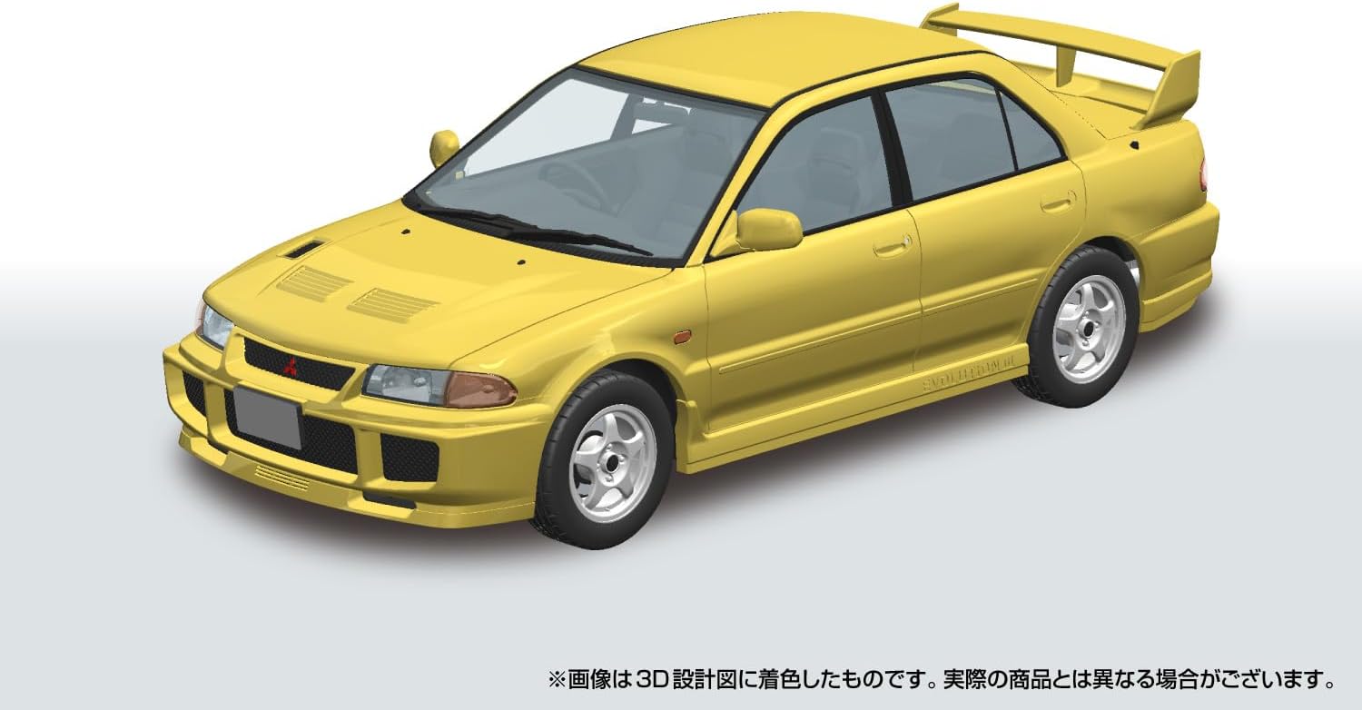 Aoshima 1/24 RakuPla Snap Kit No.04-DY CE9A Lancer GSR Evolution III 1995 Dandelion Yellow