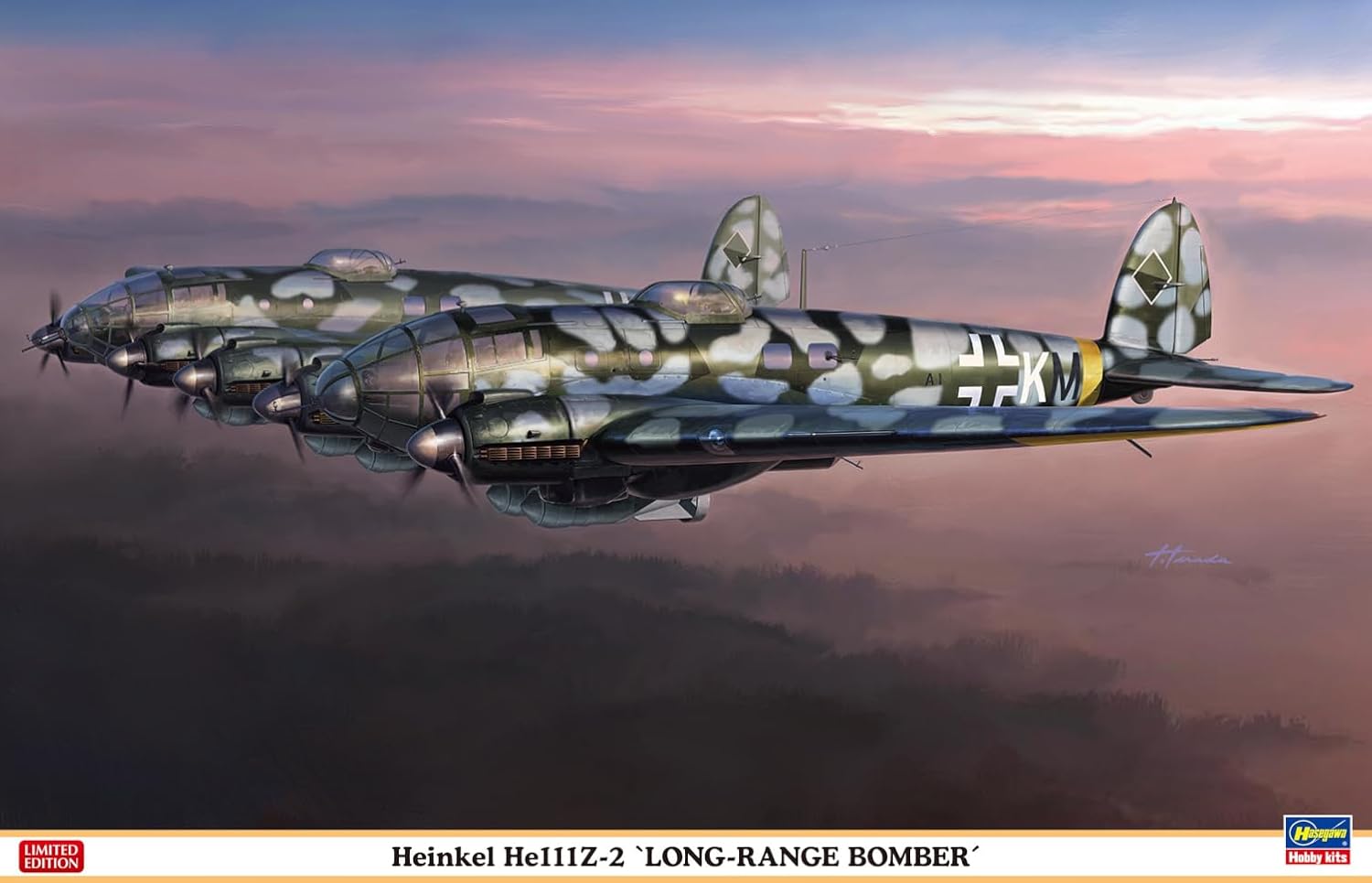Hasegawa 02534 1/72 Heinkel He111Z-2 Long-Range Bomber - BanzaiHobby