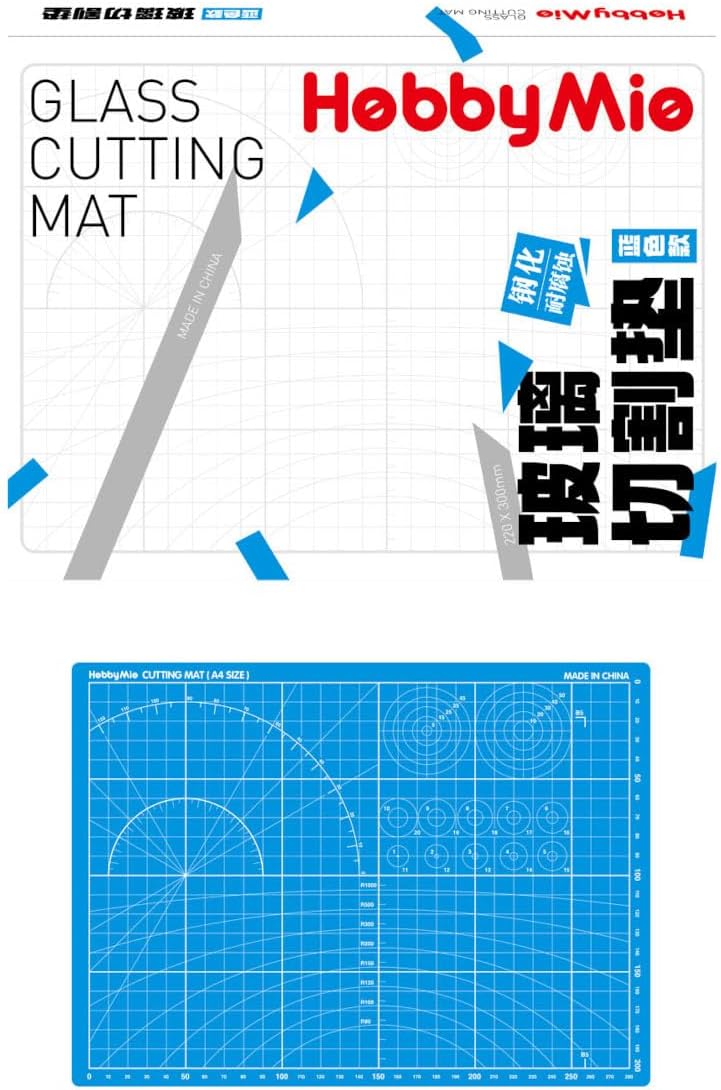 Doyusha Large Glass Cutting Mat Blue Hobby Tools