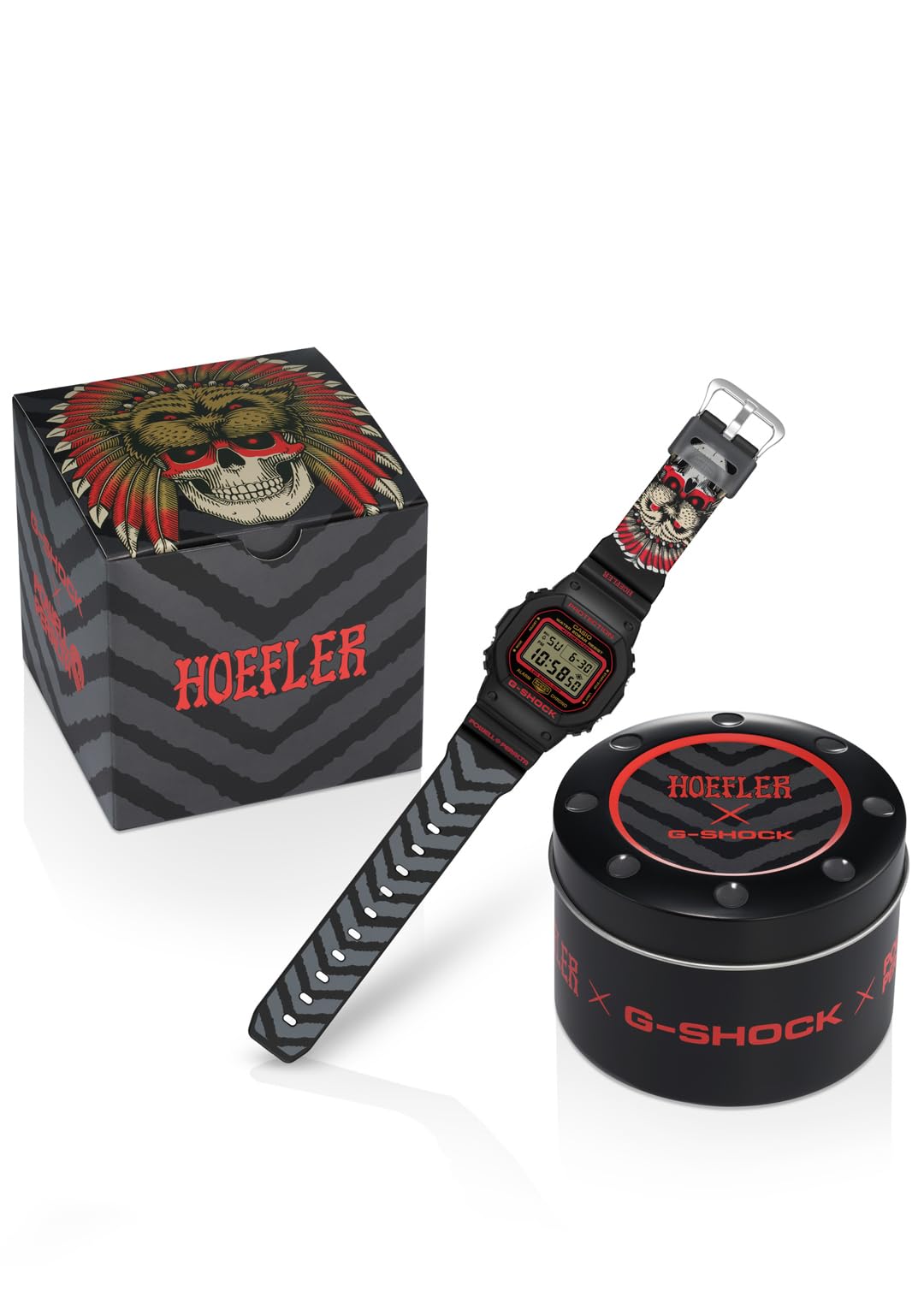 [カシオ] 腕時計 ジーショック 【国内正規品】 G-SHOCK × Kelvin Hoefler × Powell Peralta トリプルコラボレーションモデル DW-5600KH-1JR メンズ ブラック - BanzaiHobby