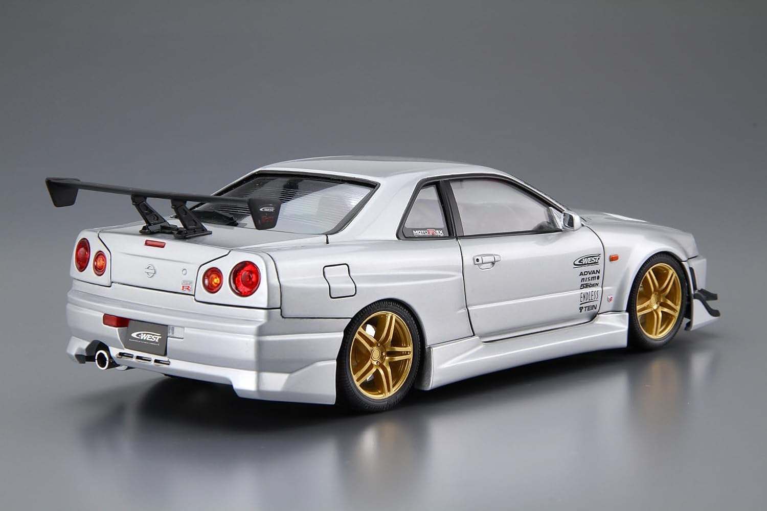 Aoshima 1/24 The Tuned Car Series No.50 Nissan C-WEST BNR34 Skyline GT-R '02 - BanzaiHobby
