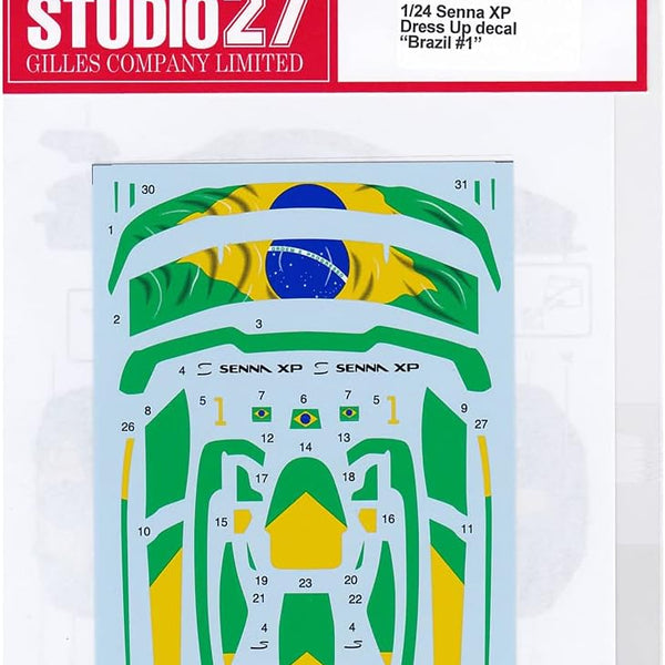 Studio27 ST27-DC1237 1/24 Senna XP Dress Up Brazil #1 – BanzaiHobby