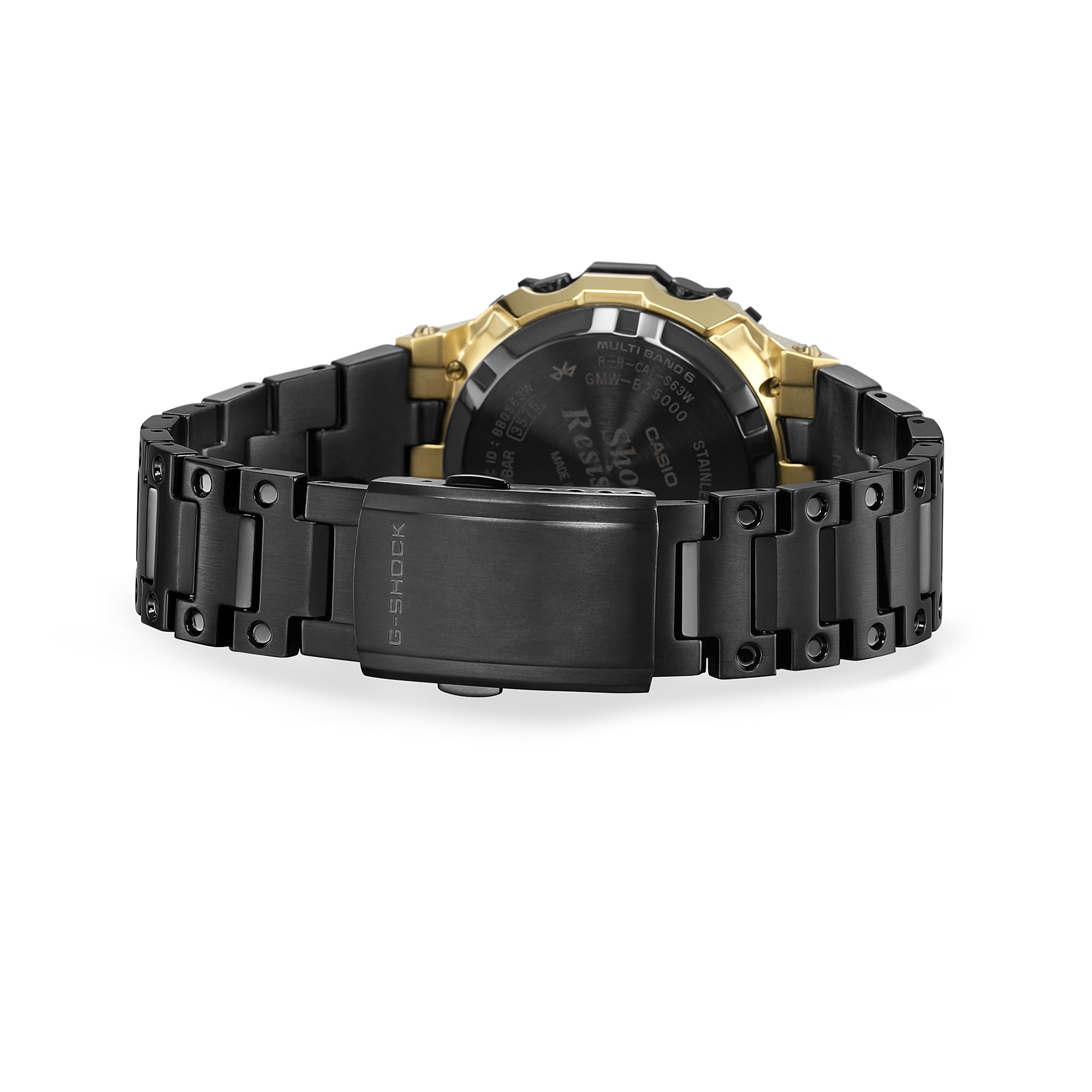 カシオ G-Shock フルメタル 5000シリーズ デジタル ツートン ブラック アンド ゴールドトーン ステンレススチール 腕時計 49.3mm - GMWBZ5000BD-1