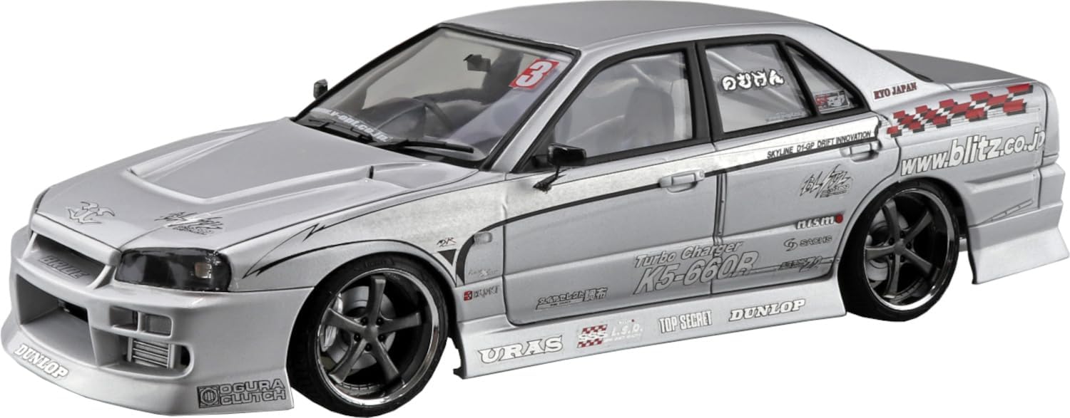 Aoshima 068779 1/24 The Tuned Car Series No.20 Nissan URAS 2002 D1Spec Replica ER34 Skyline '01