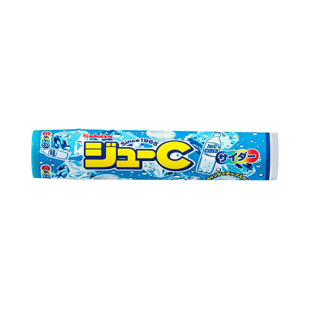 Kabaya Ju C Cider Tablet Ramune Candy, 1 box (10 packs)