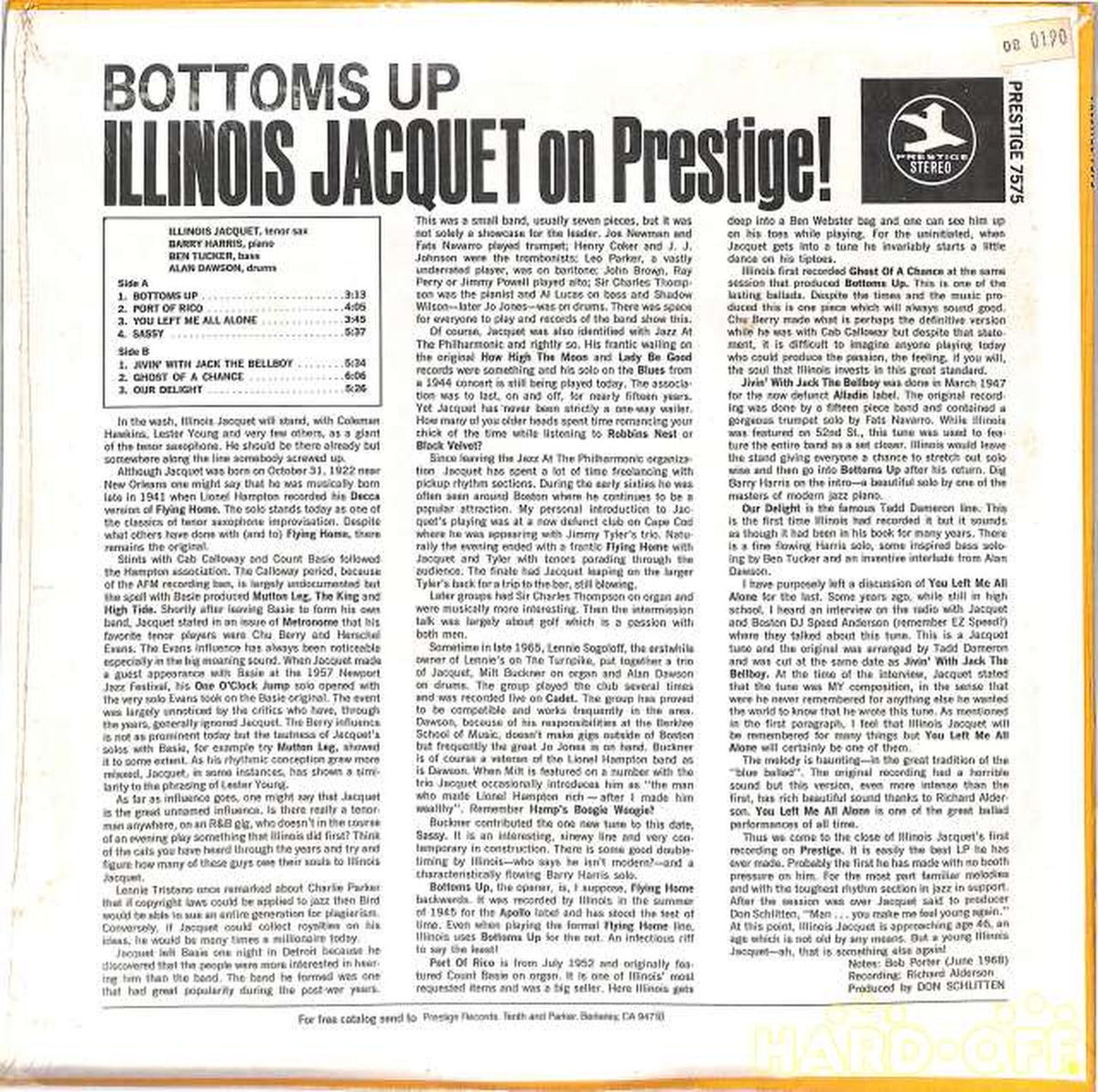 PRESTIGE Illinois Jacques "BOTTOMS UP" PR7575 (Exported)