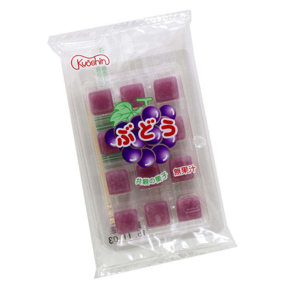 Kyoshin Grape Mochi Candy, 1 box (20 packs)