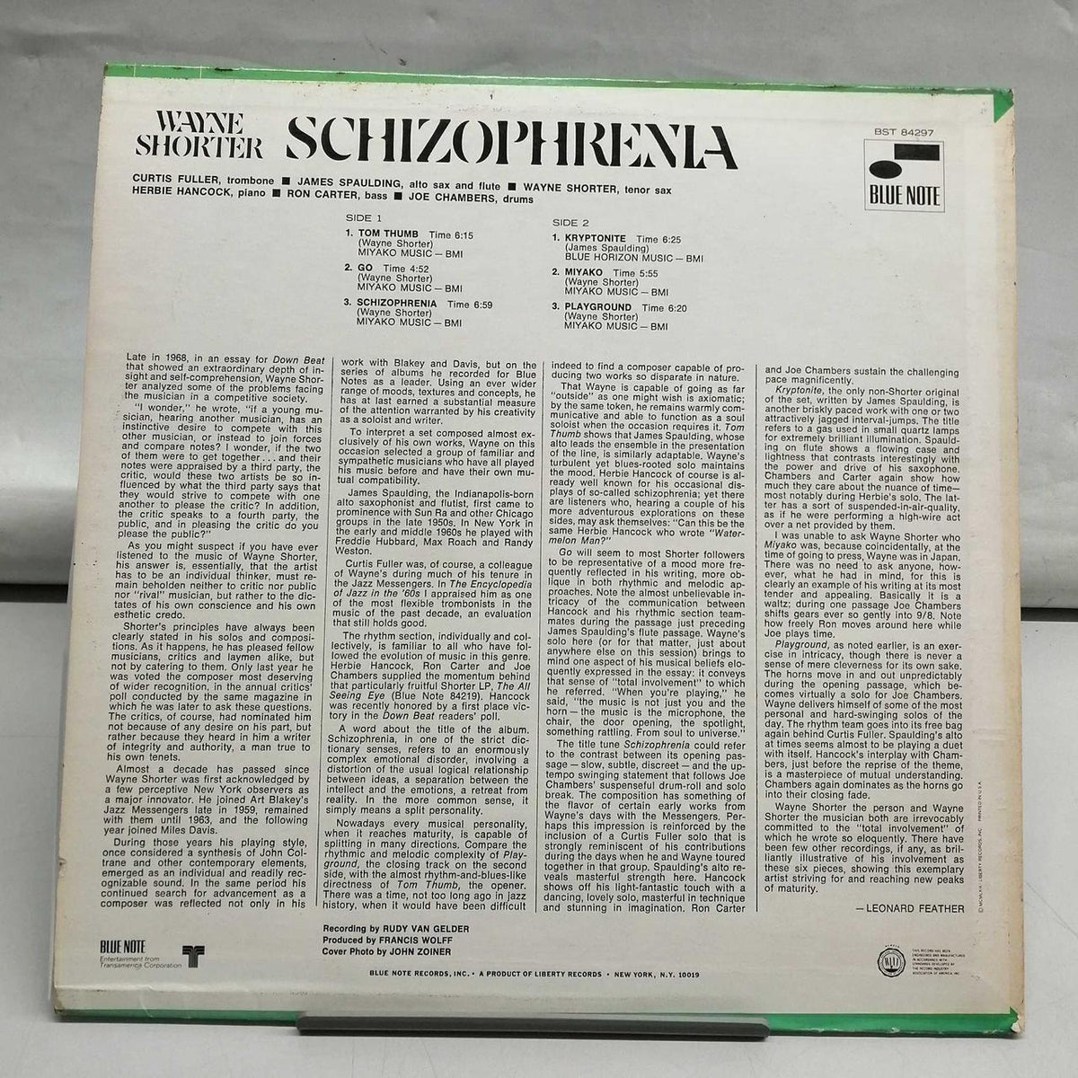 BLUE NOTE WAYNE SHORTER/SCHIZOPHRENIA BST 84297