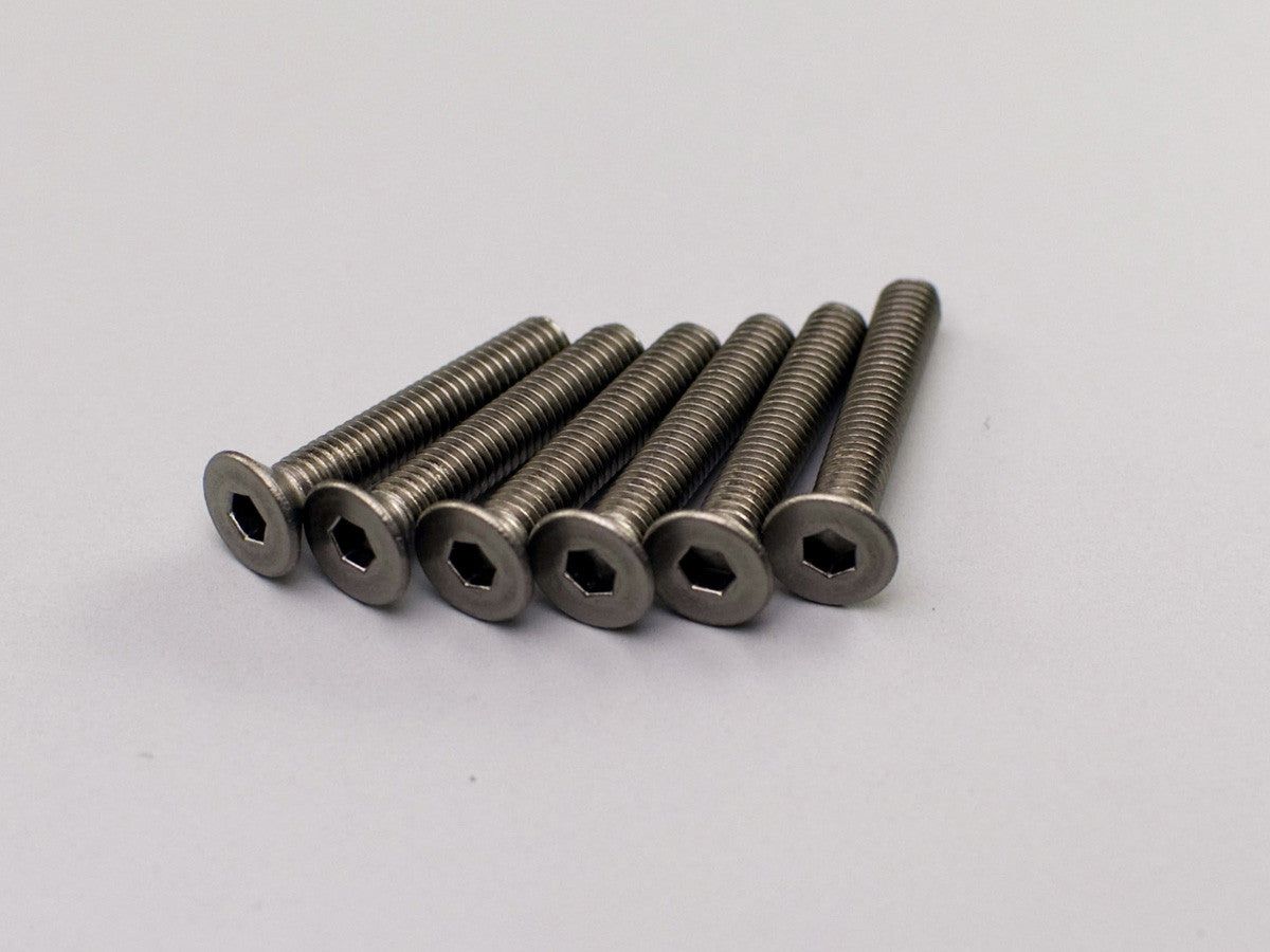 Kyosho 1-S33018HT Flat Head Screw Hex Titanium (M3x18/6pcs) - BanzaiHobby