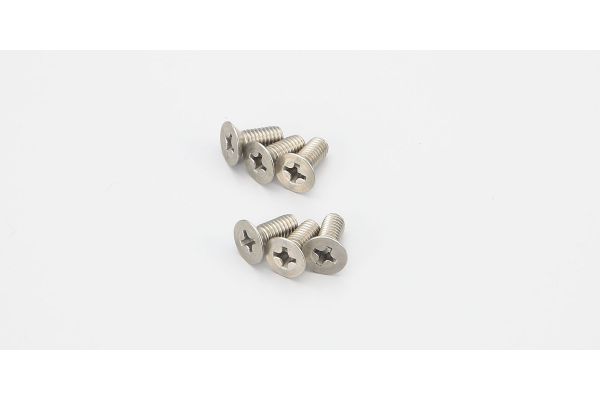 Kyosho 1-S34010T Flat Head Screw(Titanium/M4x10/6pcs) - BanzaiHobby