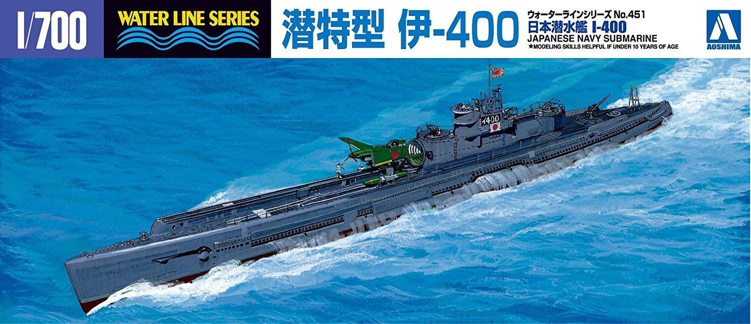 Aoshima 1/700 IJN Submarine I-400 - BanzaiHobby