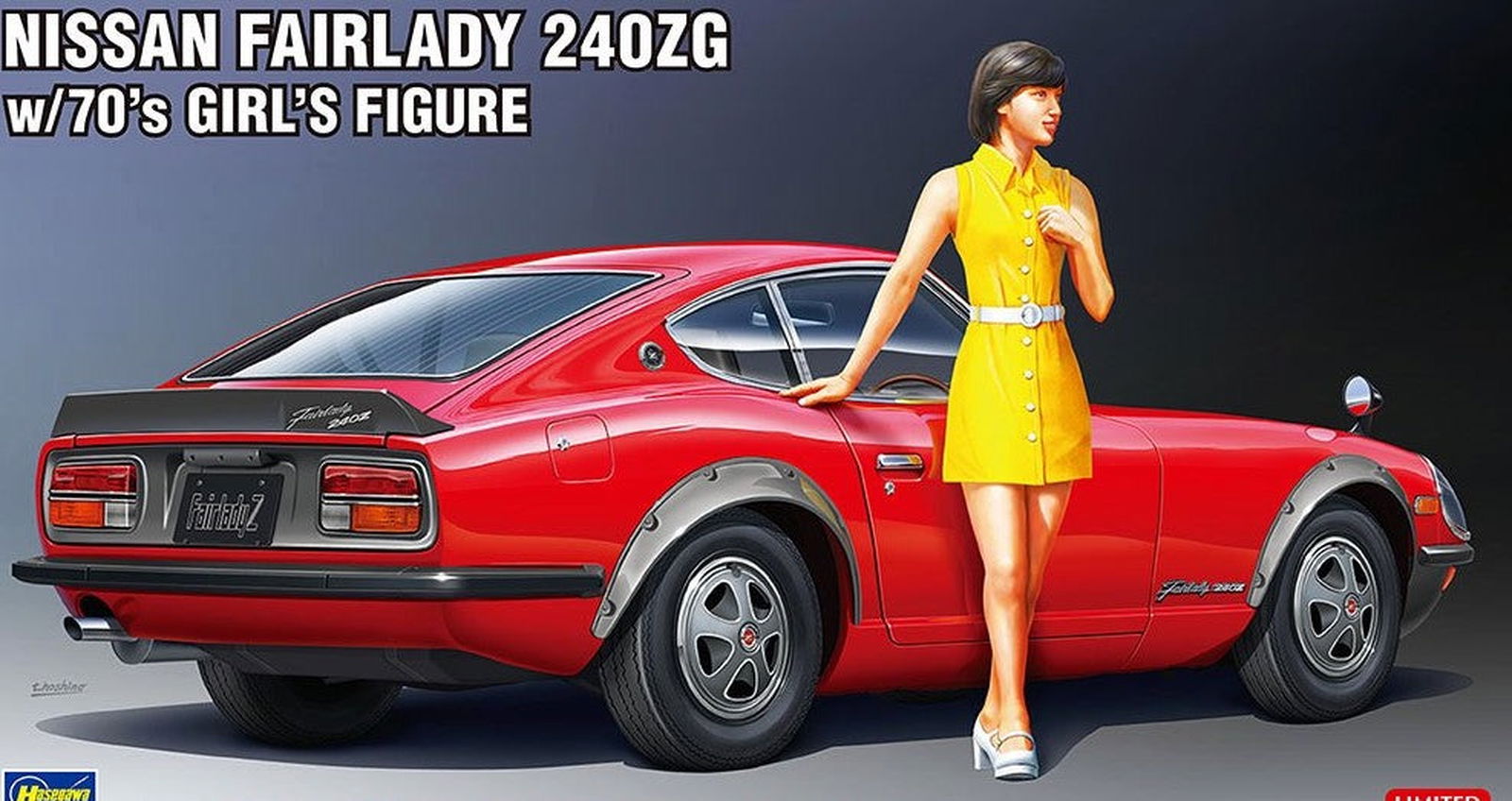 Hasegawa Datsun Fairlady 240ZG w/70`s Girls Figure - BanzaiHobby