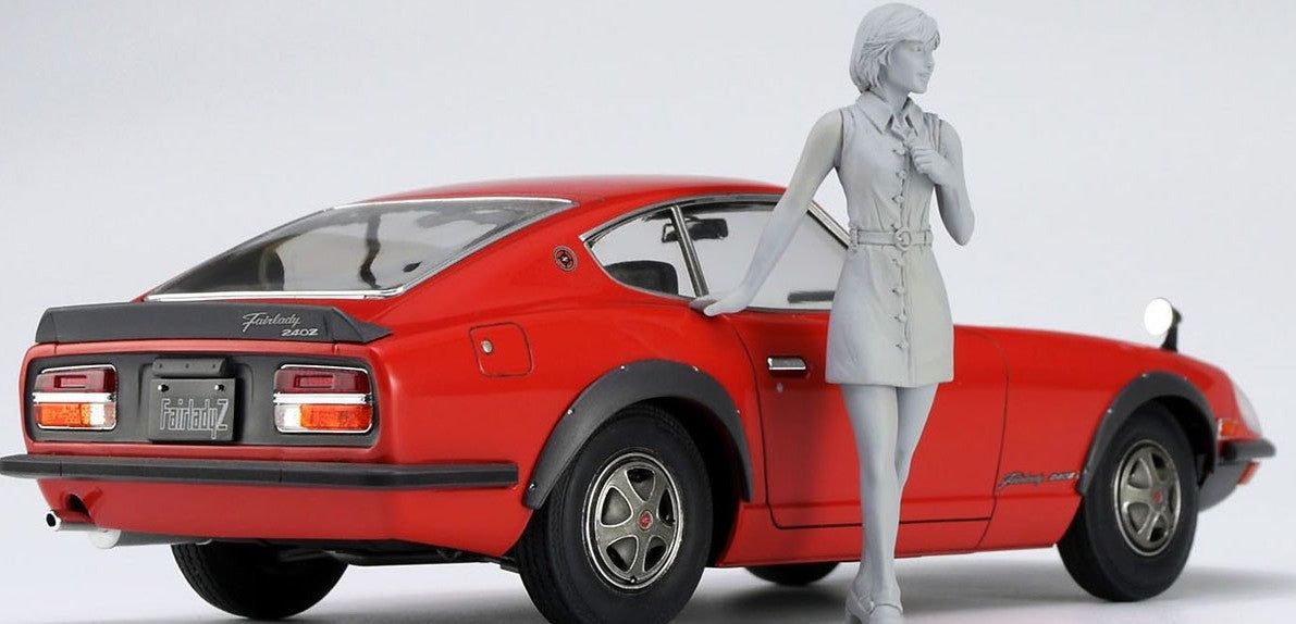 Hasegawa Datsun Fairlady 240ZG w/70`s Girls Figure - BanzaiHobby