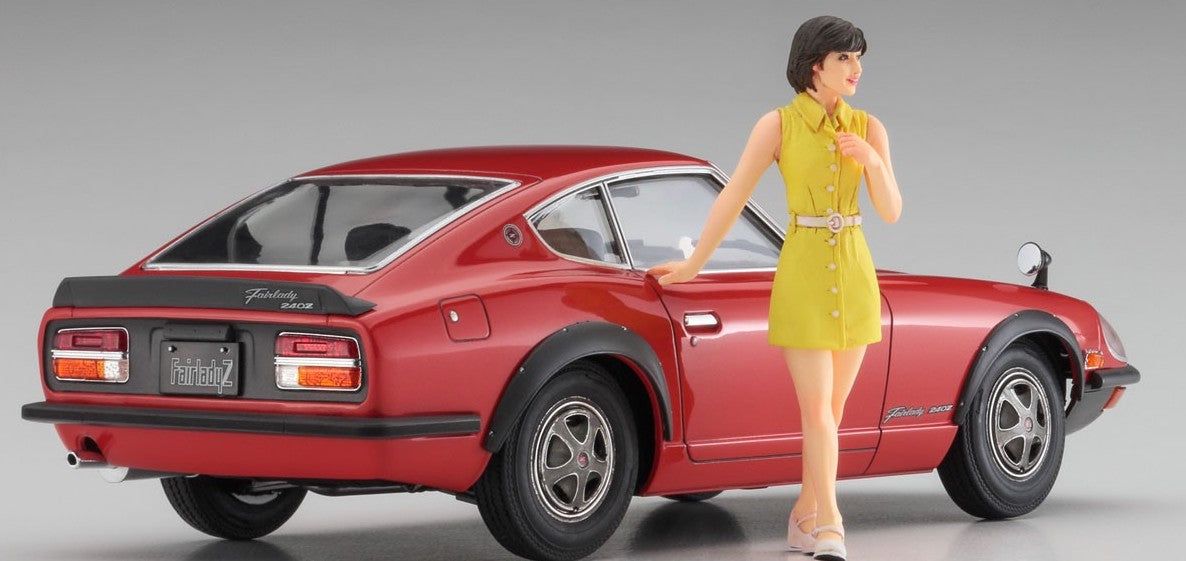 Hasegawa Datsun Fairlady 240ZG w/70`s Girls Figure - BanzaiHobby