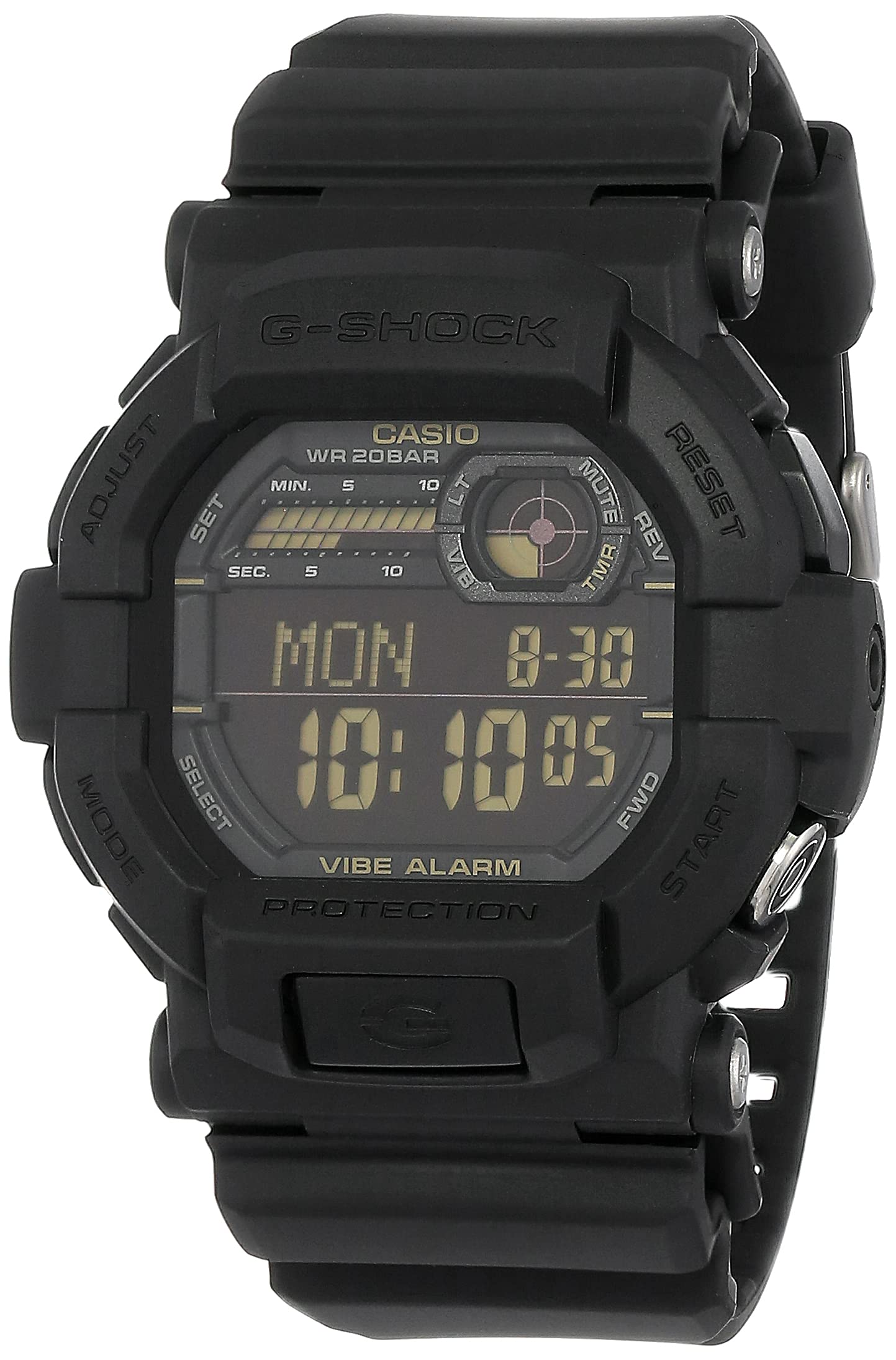 CASIO カシオ Gショック G-SHOCK メンズ デジタル 腕時計 バイブレーション GD-350-1B ブラック 海外モデル 逆輸入品
