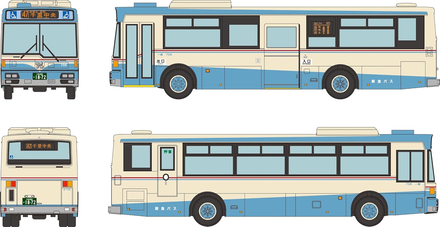 TOMYTEC The Bus Collection Hankyu Bus Nishiko 96MC Reproduction Paint Vehicle