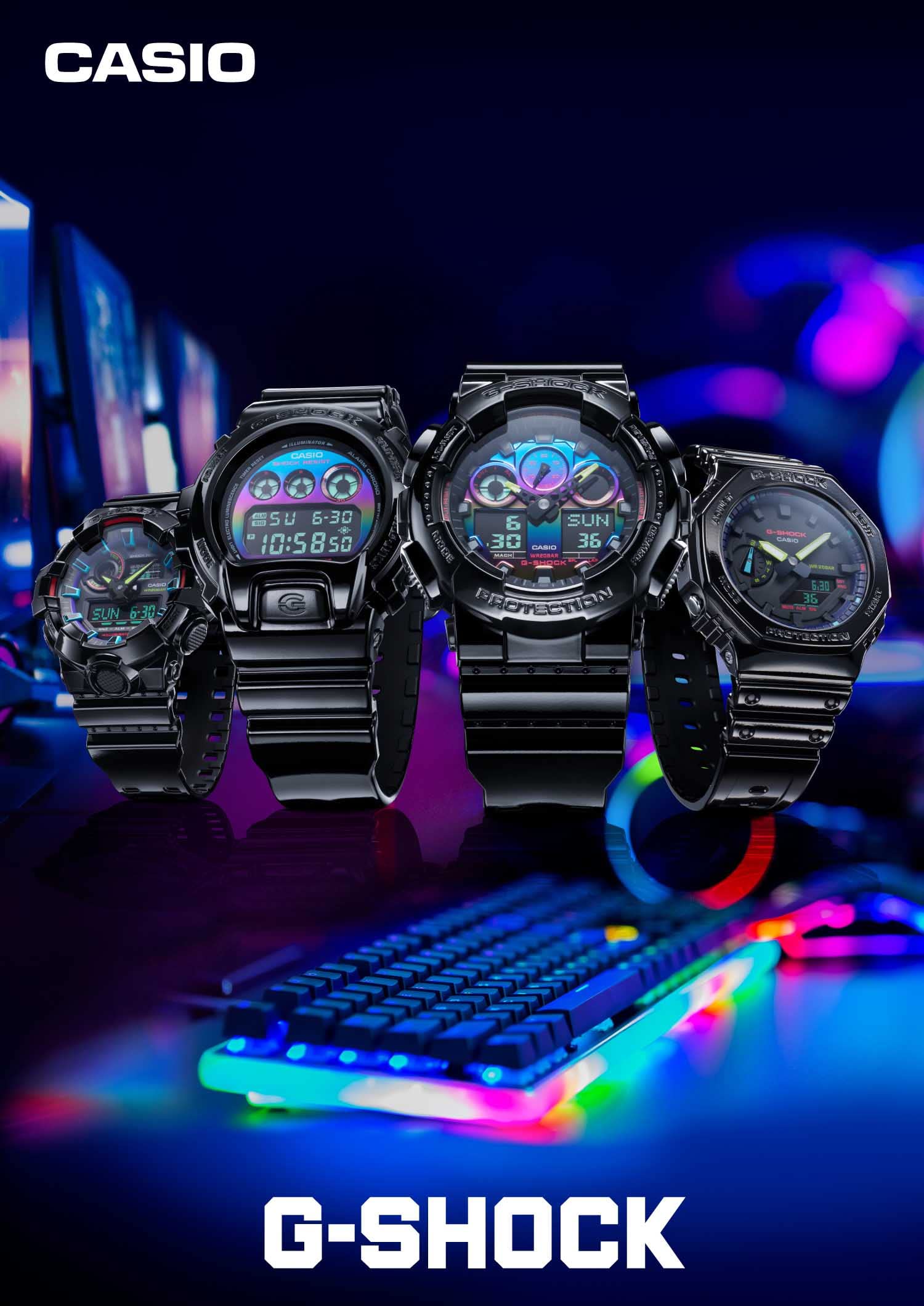 Casio] G-Shock Watch [Official Japanese Product] Virtual Rainbow