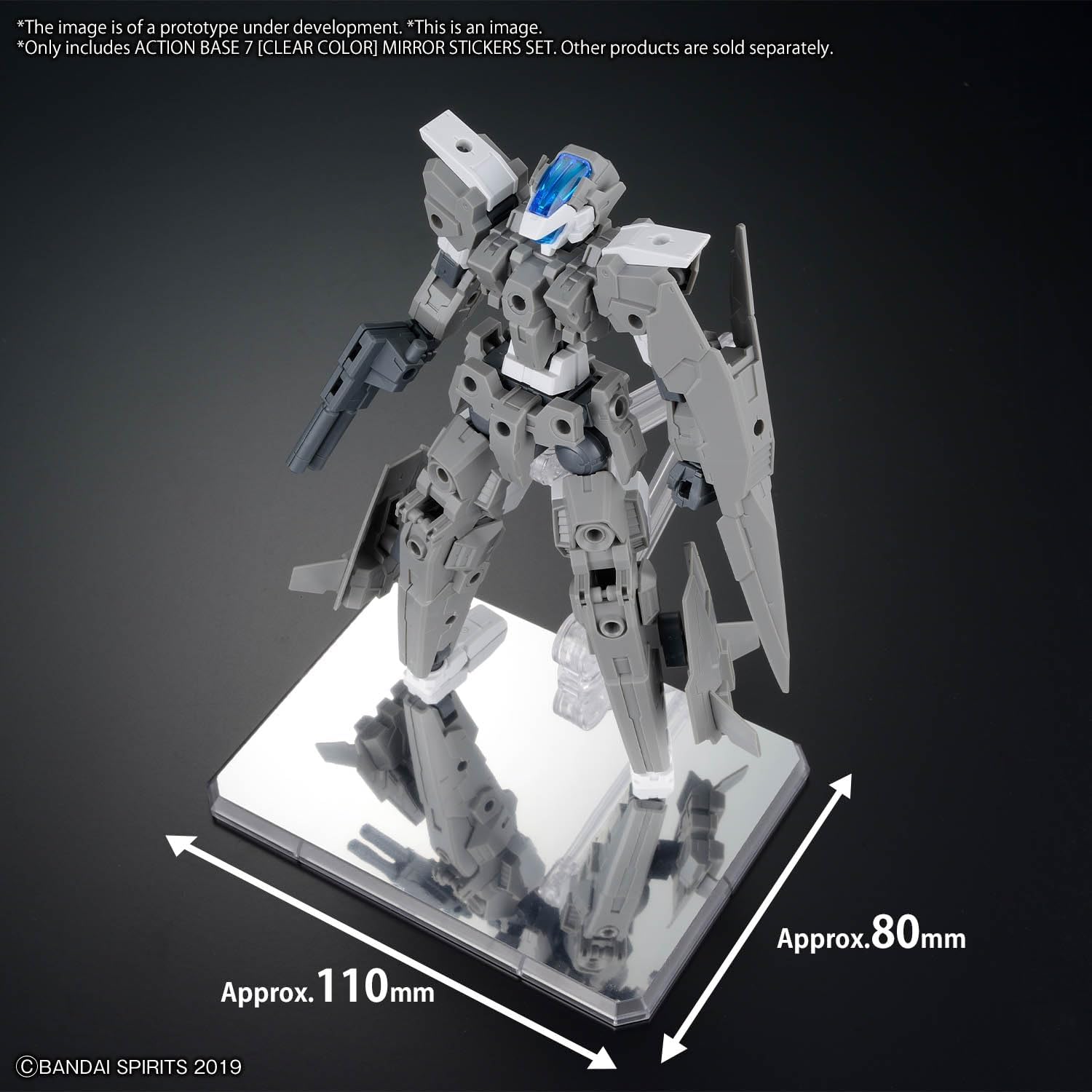 Bandai Action Base 7 (Clear Color) Mirror Stickers Set