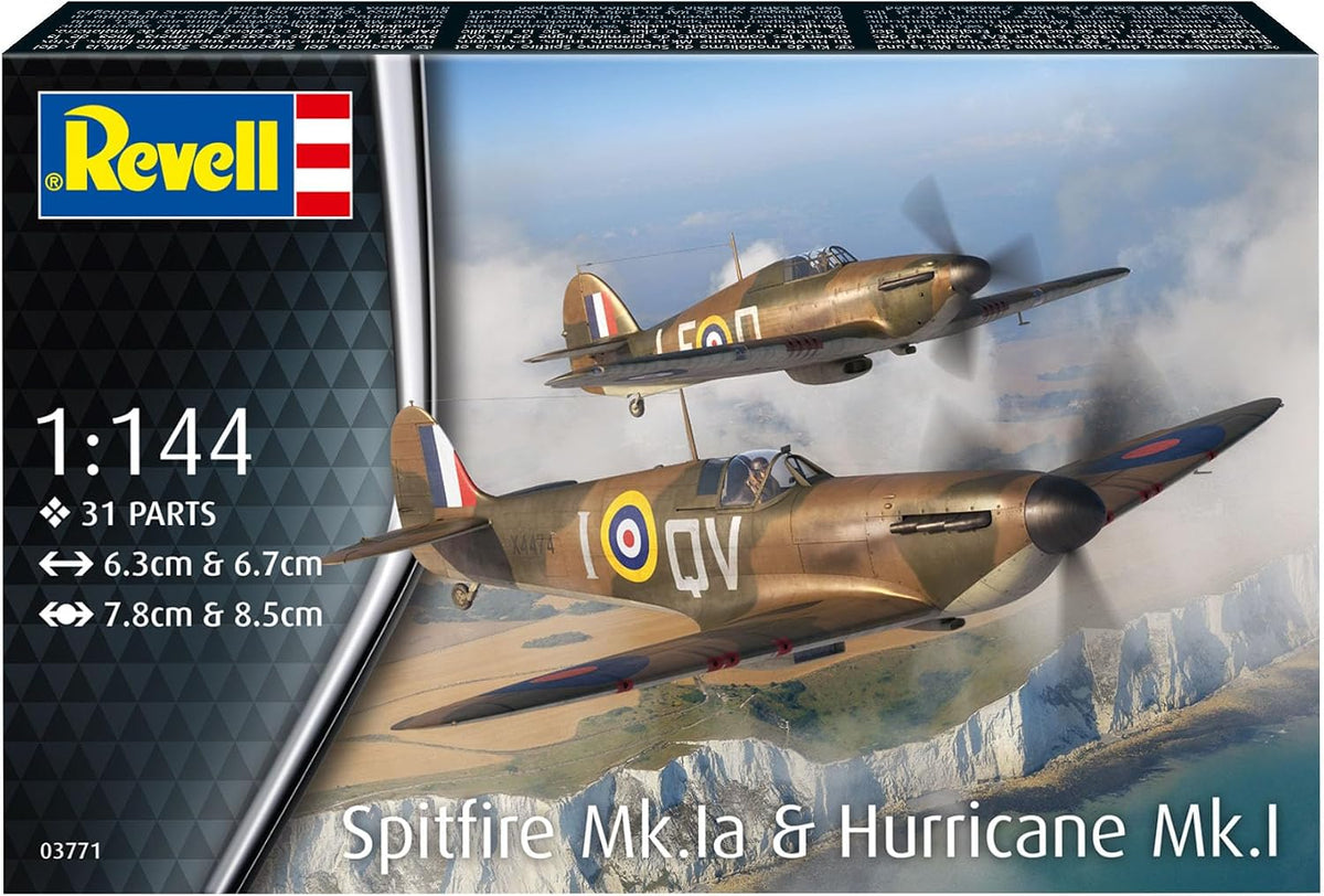 Hasegawa 03771 1/144 Supermarine Spitfire Mk.Ia & Hurricane Mk.I - Hasegawa Banzai Hobby