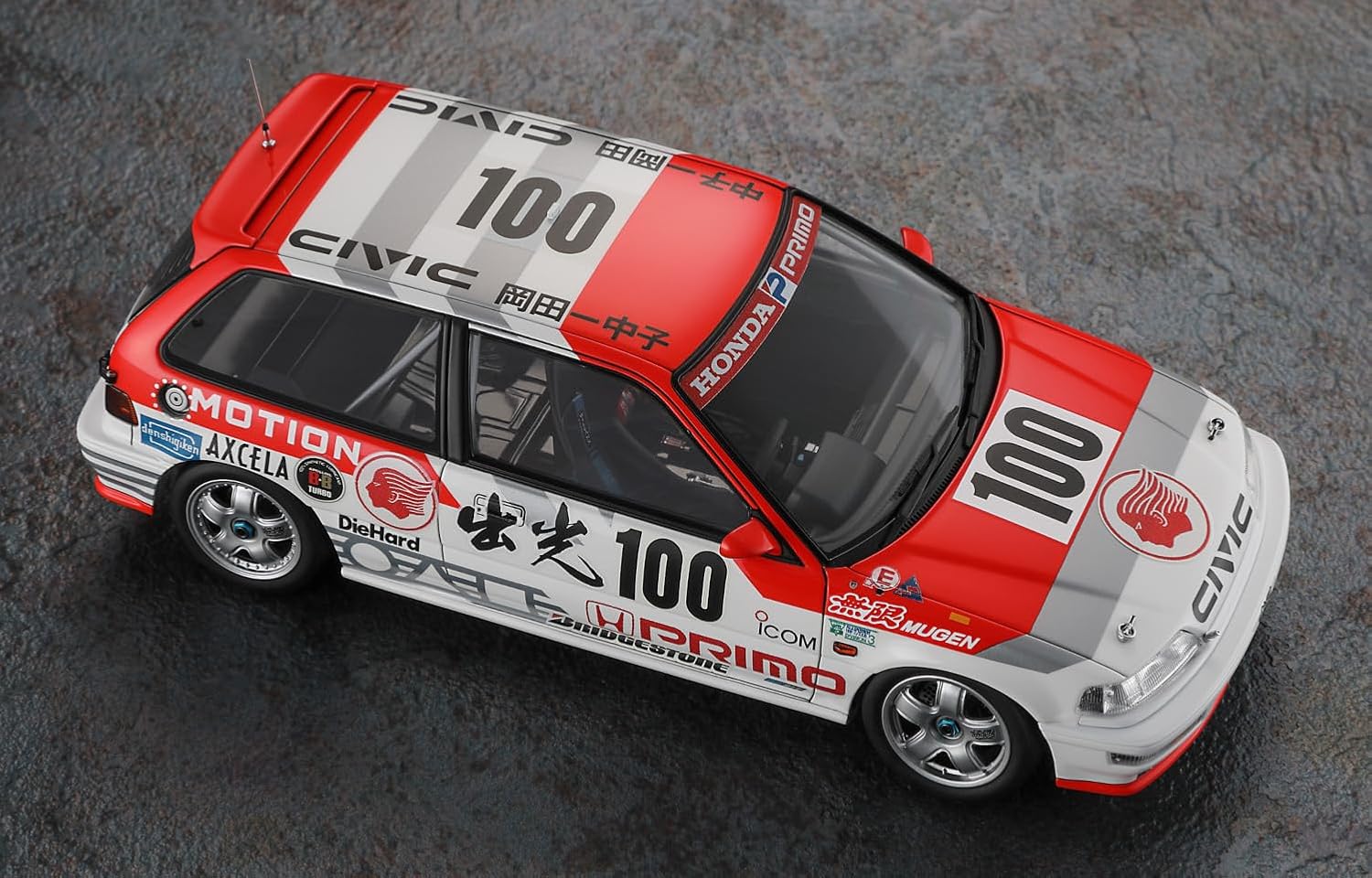 Hasegawa 20763 1/24 Idemitsu MOTION Mugen Civic (EF9) 1991 JTC Champion - BanzaiHobby