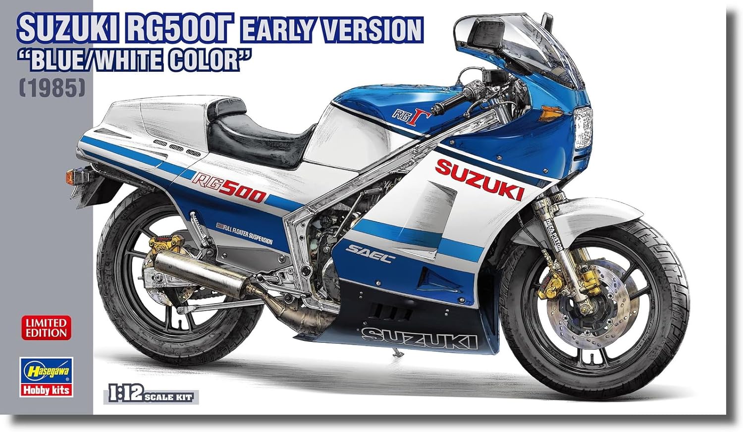 Hasegawa 21760 1/12 Suzuki RG500 Gamma Previous Model Blue/White - BanzaiHobby