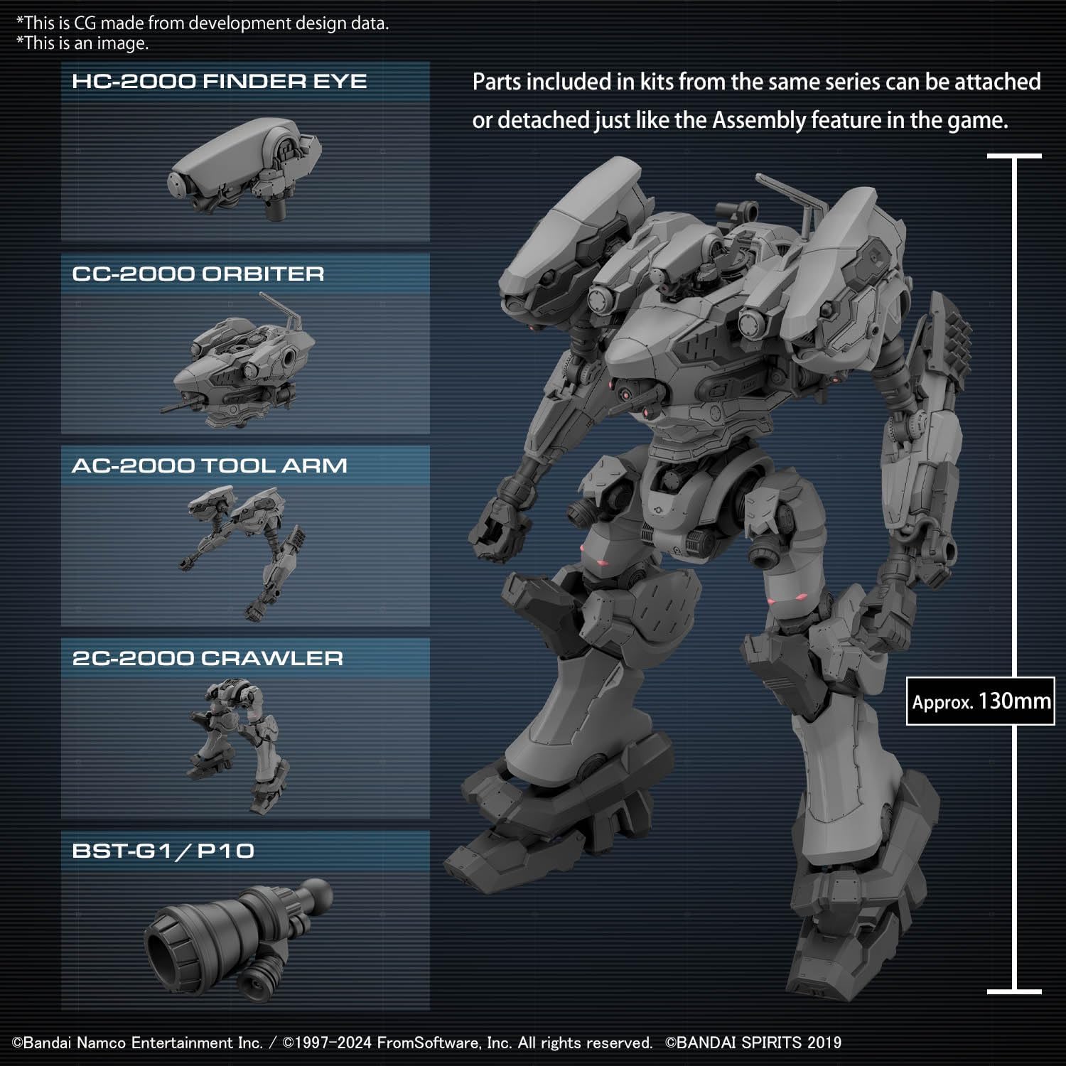 Bandai 30MM Armored Core VI Fires of Rubicon RaD CC-2000 Orbiter
