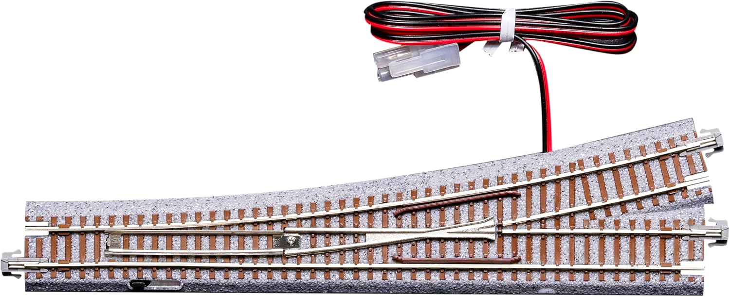 KATO 20-214 N Gauge No.6 Electric Left Turnout with Synthetic Ties (Left)