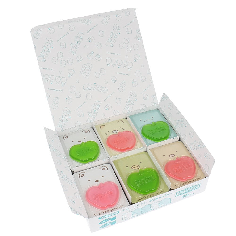 Tanseido Sumikko Gurashi Gummy Candy - Red & Green Apple,1 box (36 pcs)